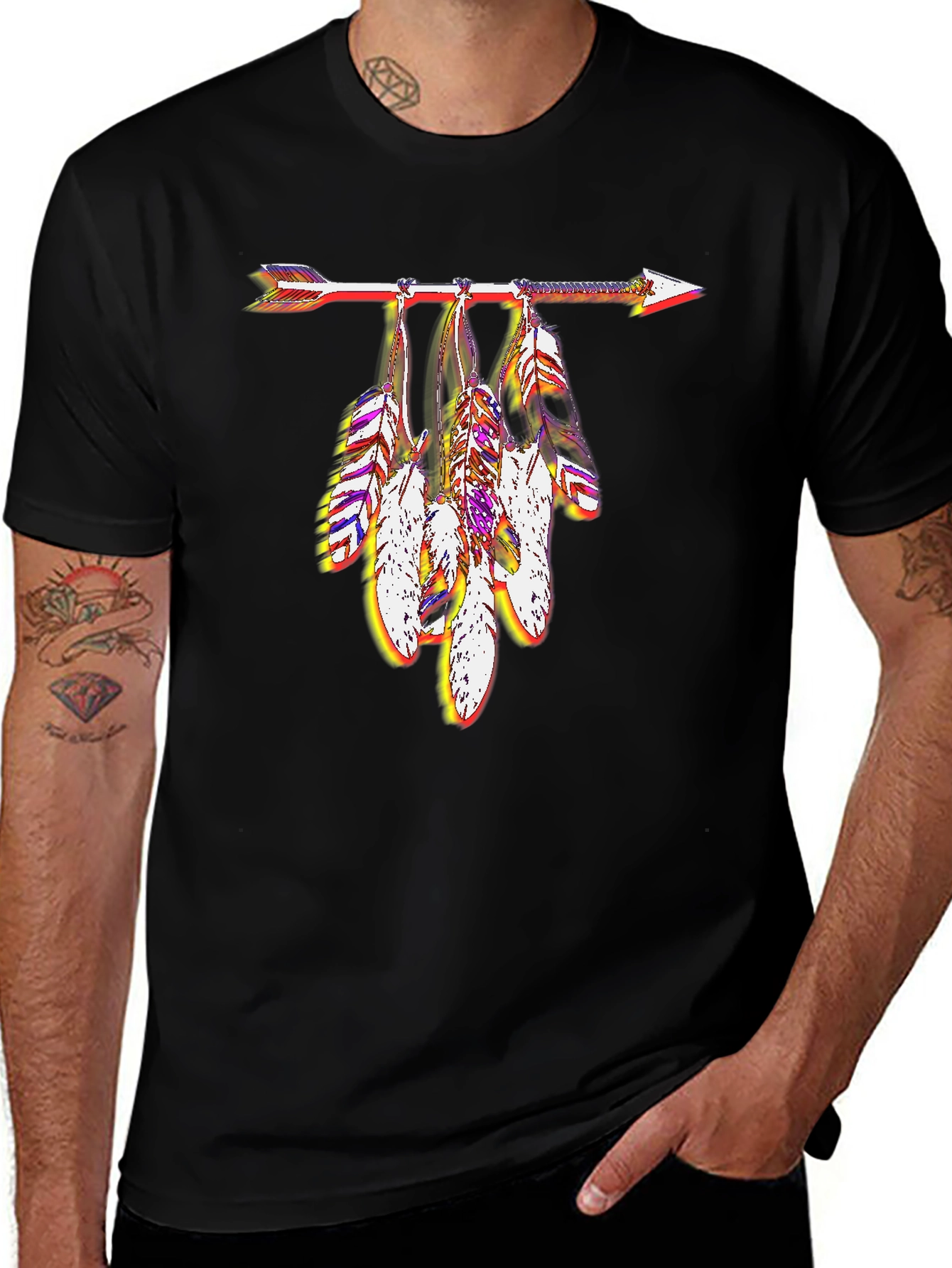 Arrow & Feathers Graphic T-Shirt