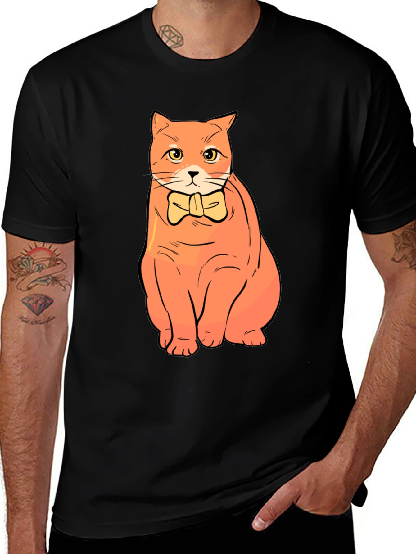 Variant 29 of Cat Bowtie T-Shirt - Stylish Graphic Tee