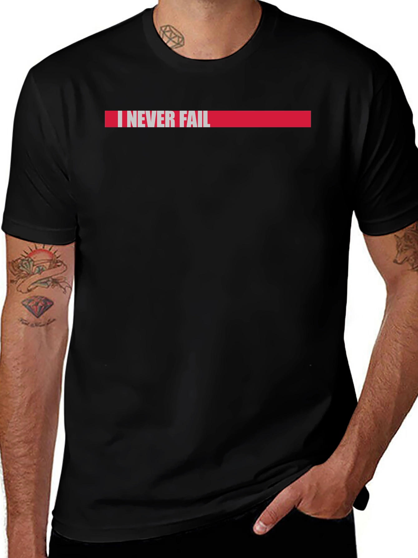 Variant 12 of I Never Fail Black Graphic Tee