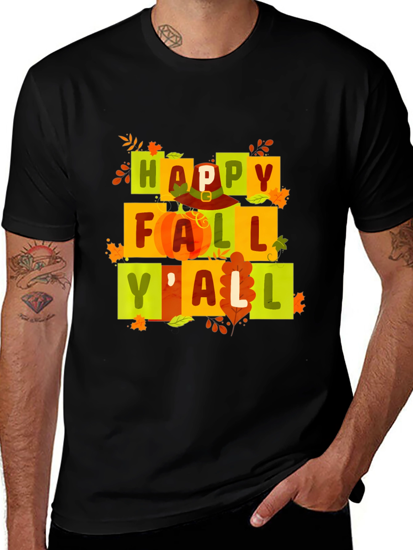 Happy Fall Y'all Graphic Tee - Autumn Vibes