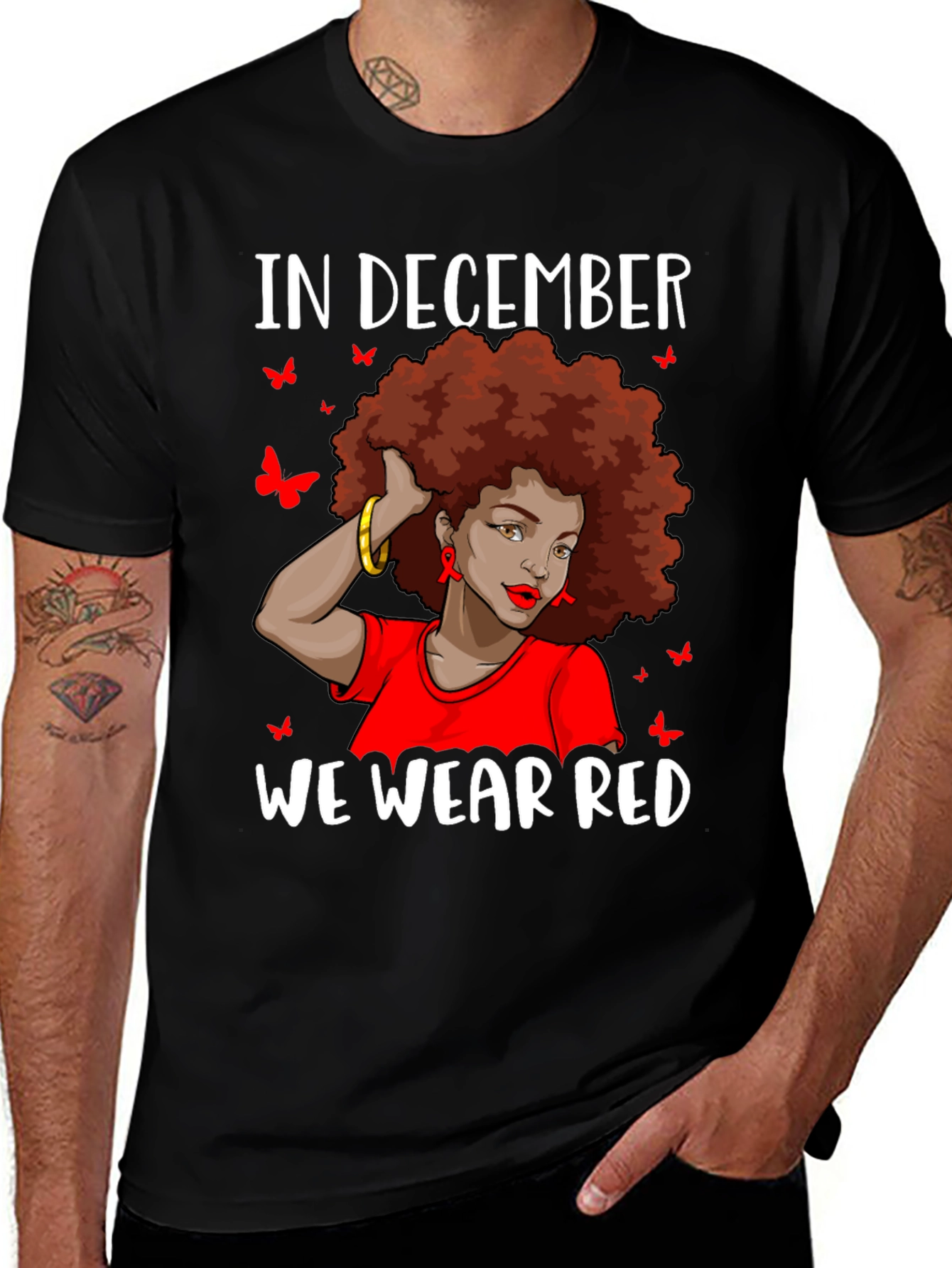 In December We Wear Red Awareness T-Shirt