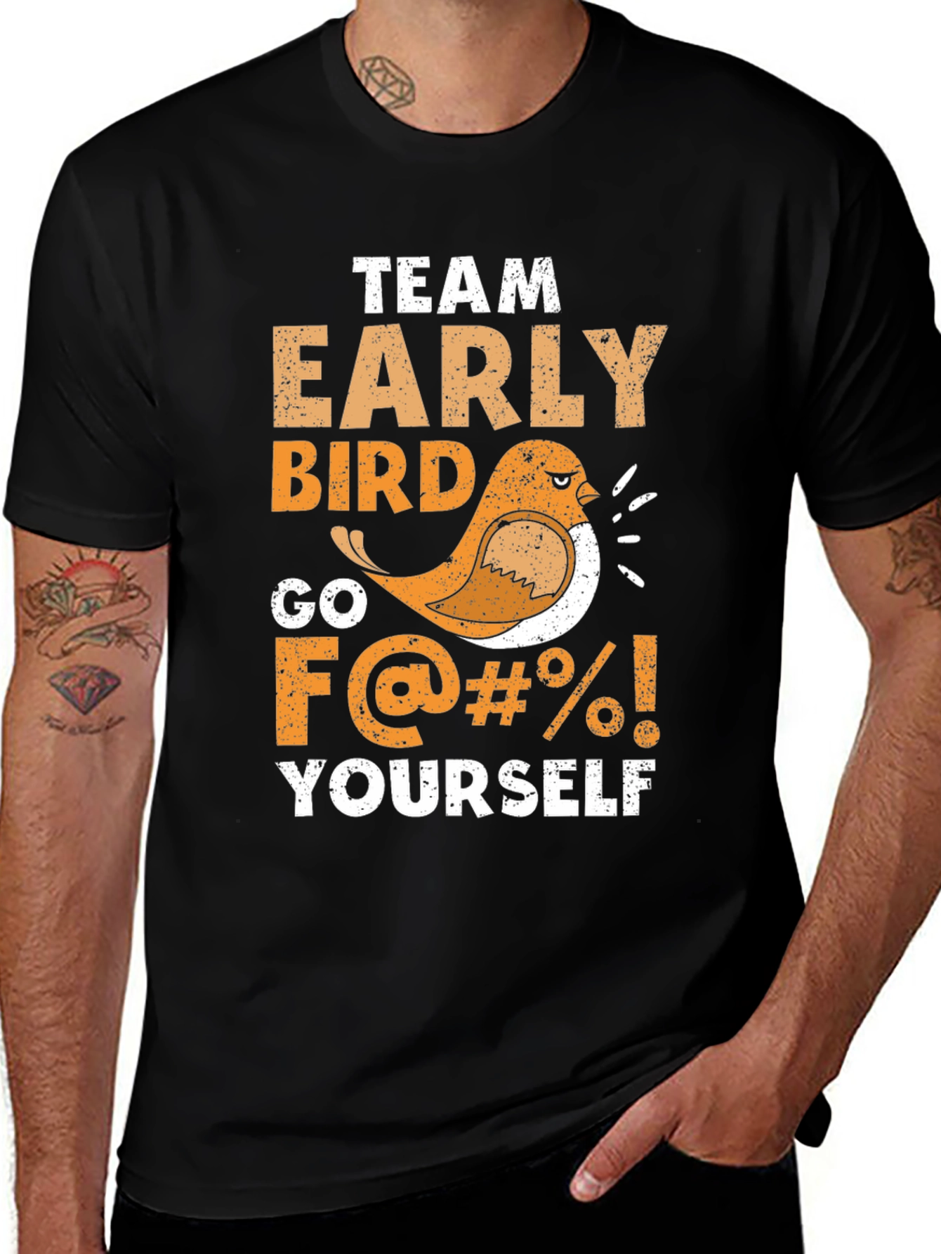 Variant 5 of Team Early Bird Funny Graphic T-Shirt