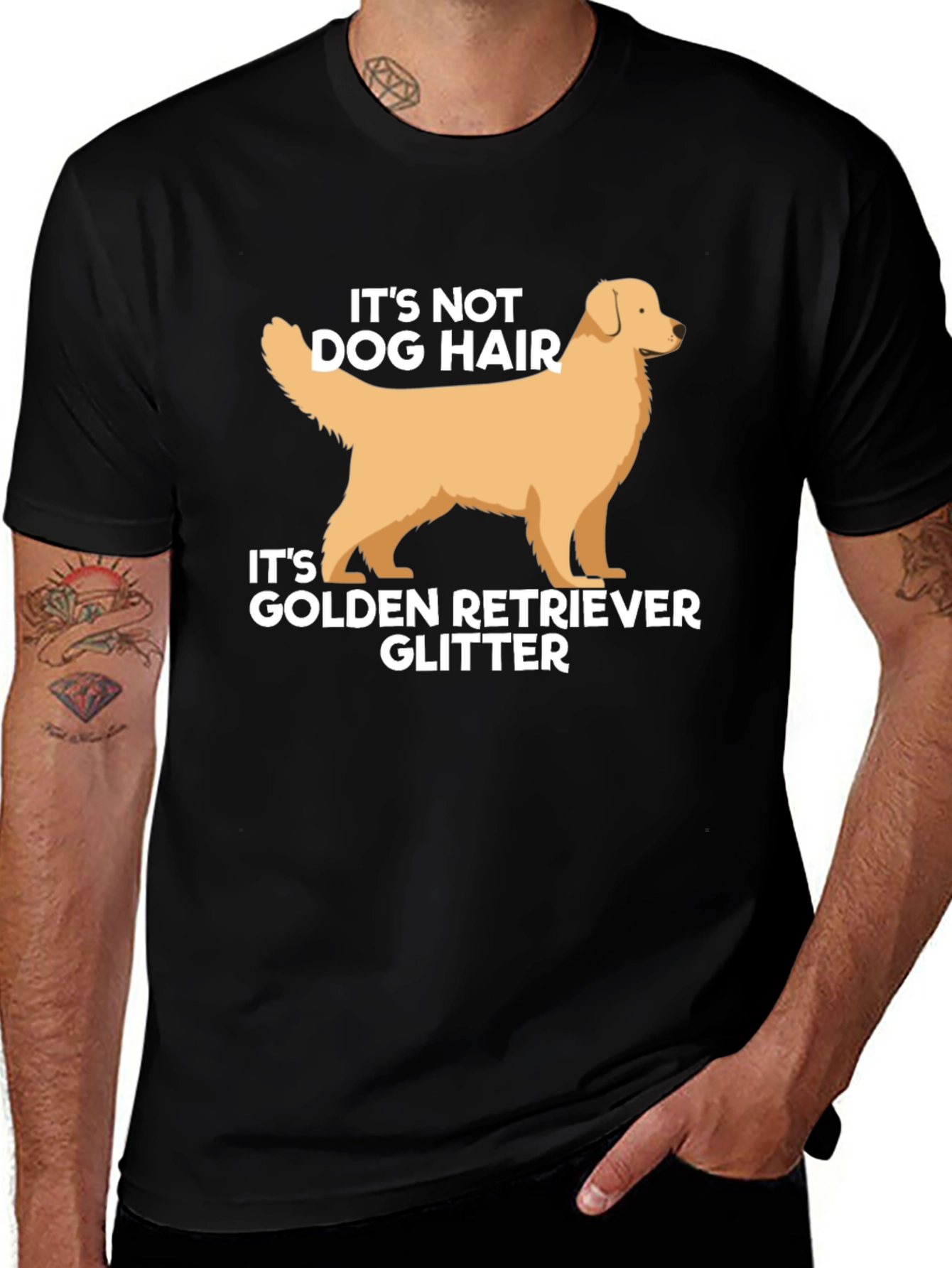 Golden Retriever Glitter T-Shirt