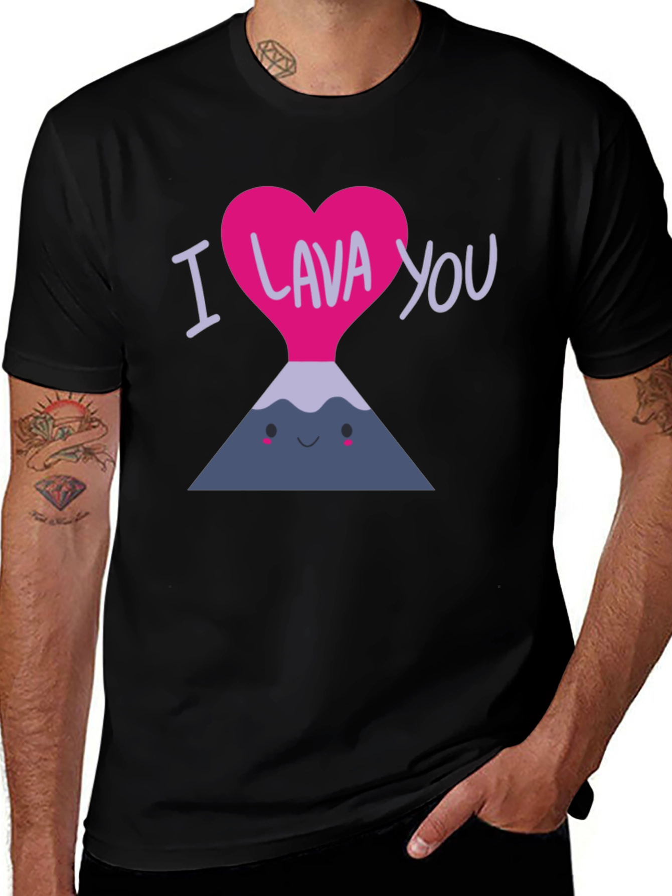 Variant 19 of I Lava You Graphic Tee - Cute Volcano Heart T-Shirt