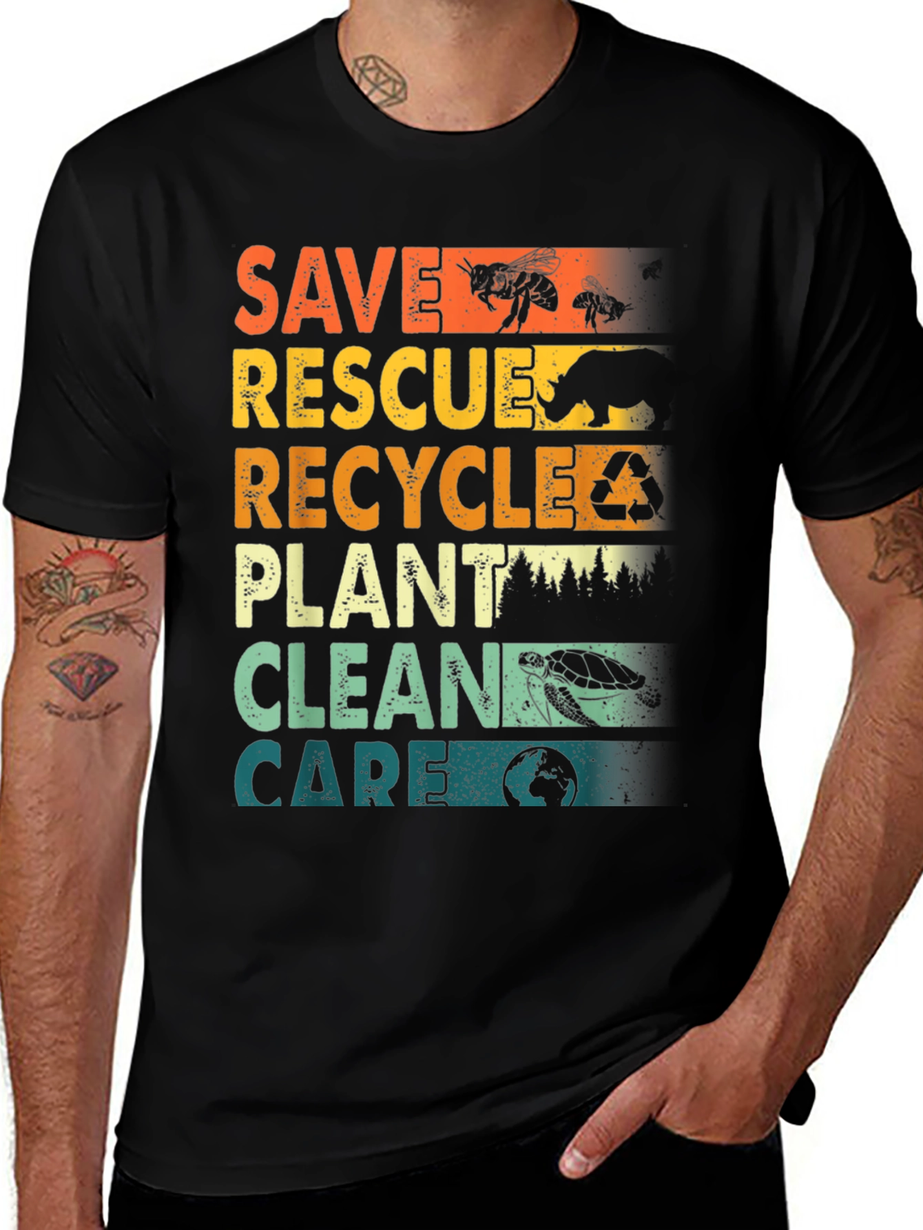 Variant 29 of Eco-Friendly Save Rescue T-Shirt
