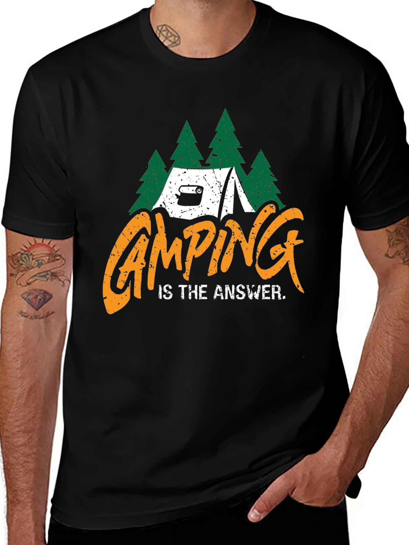 Variant 7 of Camping is The Answer T-Shirt | Adventure Tee