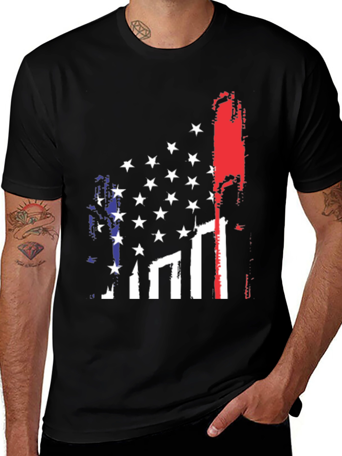 Variant 29 of American Flag Graphic Tee - Patriotic Design