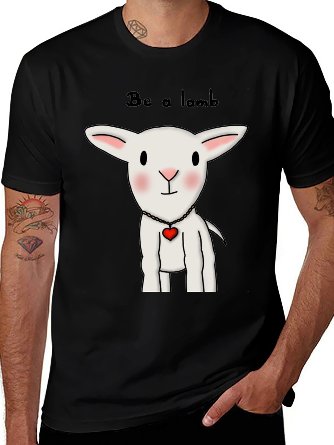 Variant 22 of Be a Lamb T-Shirt - Cute Sheep with Heart