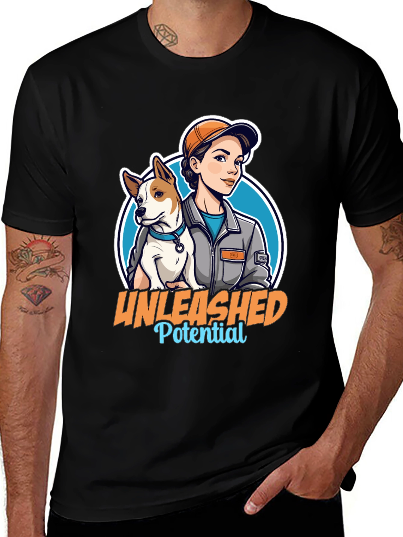 Unleashed Potential T-Shirt - Woman and Dog Graphic Tee