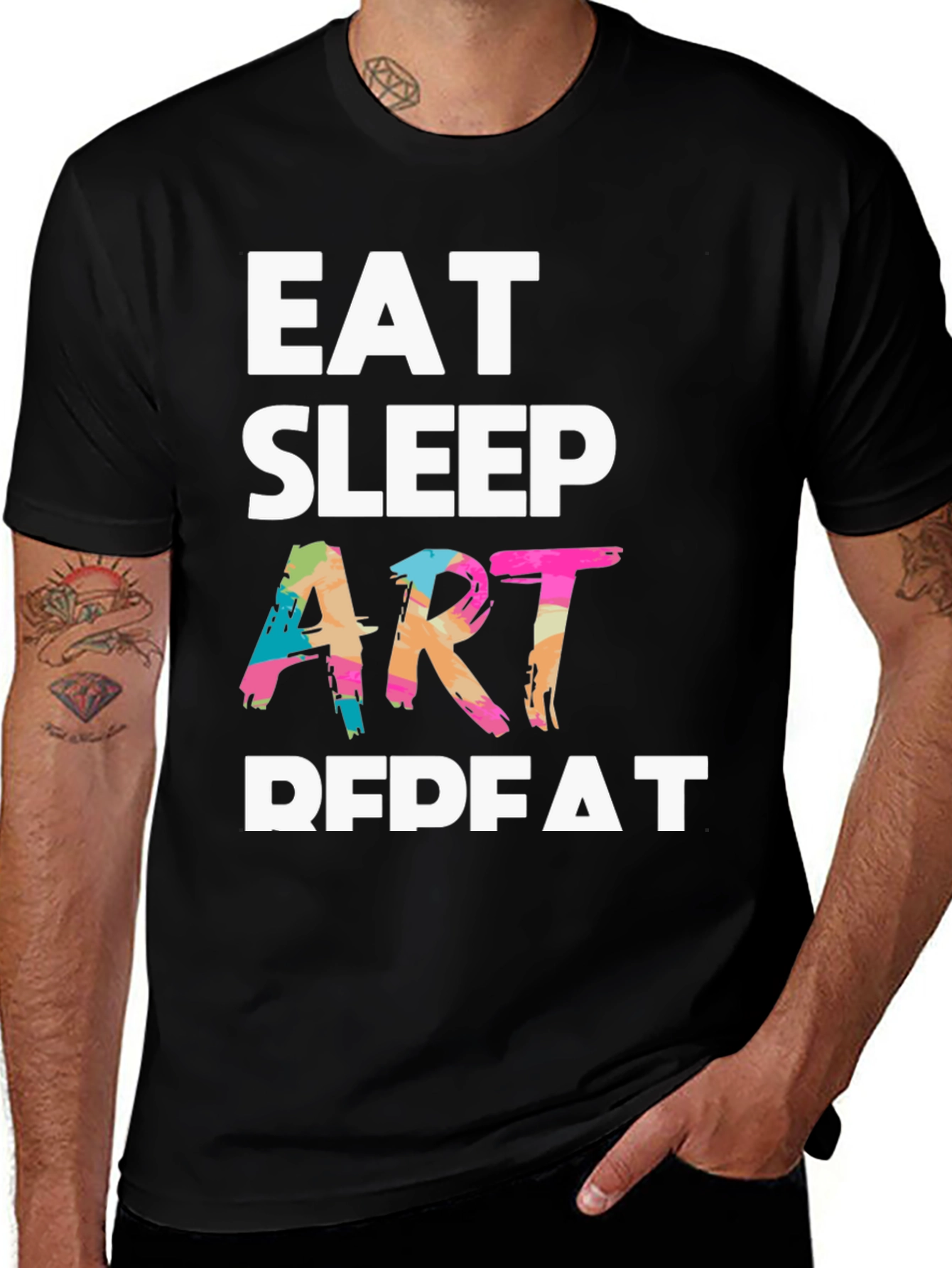 Variant 14 of Eat Sleep Art Repeat Graphic Tee