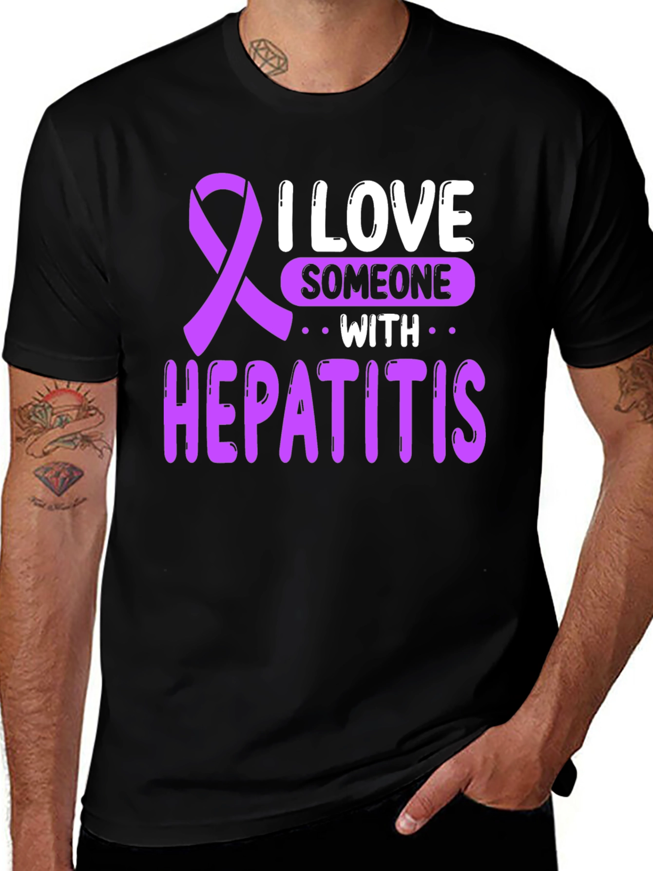I Love Someone With Hepatitis Awareness T-Shirt