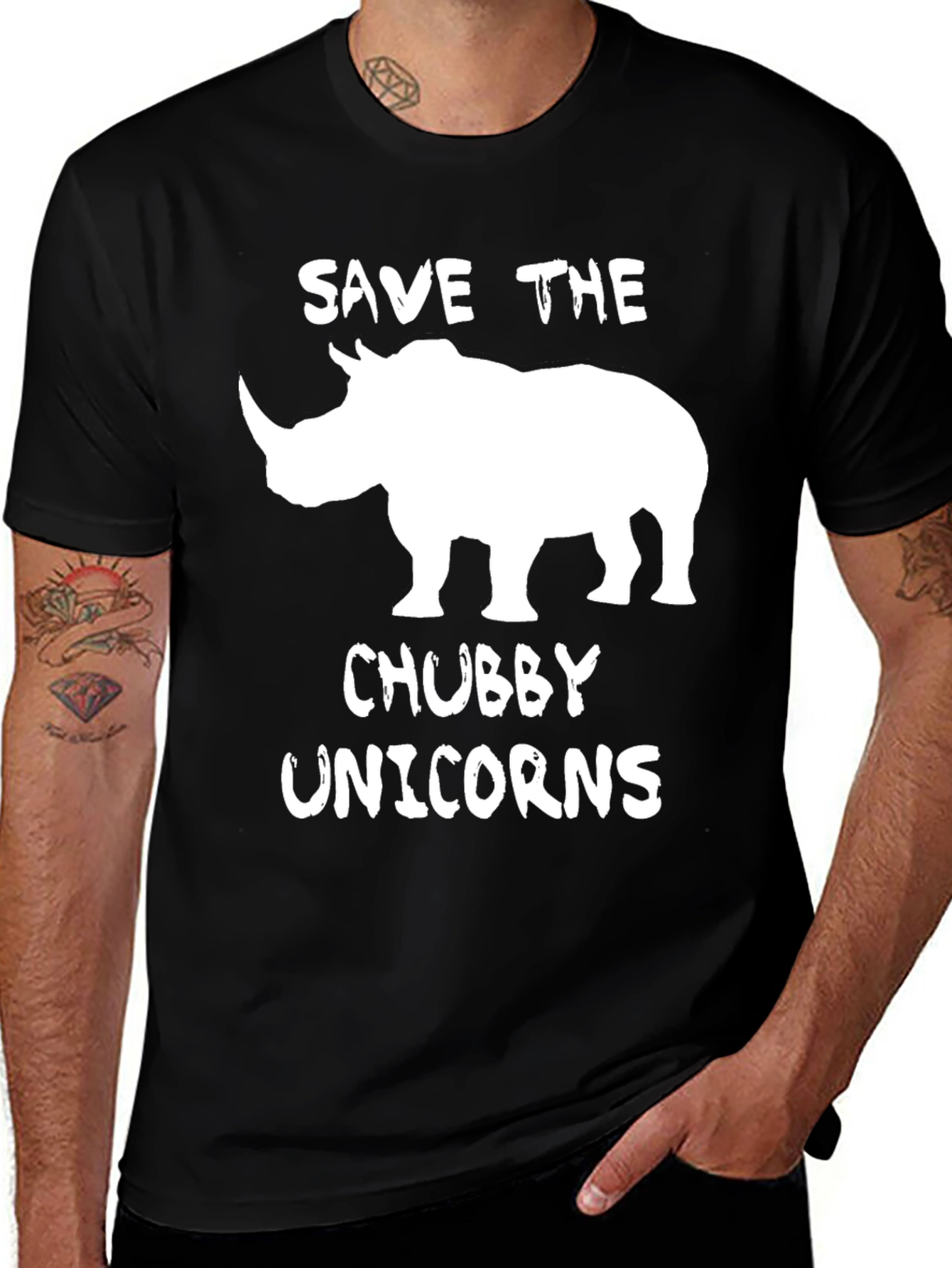 Variant 16 of Save the Chubby Unicorns Graphic Tee