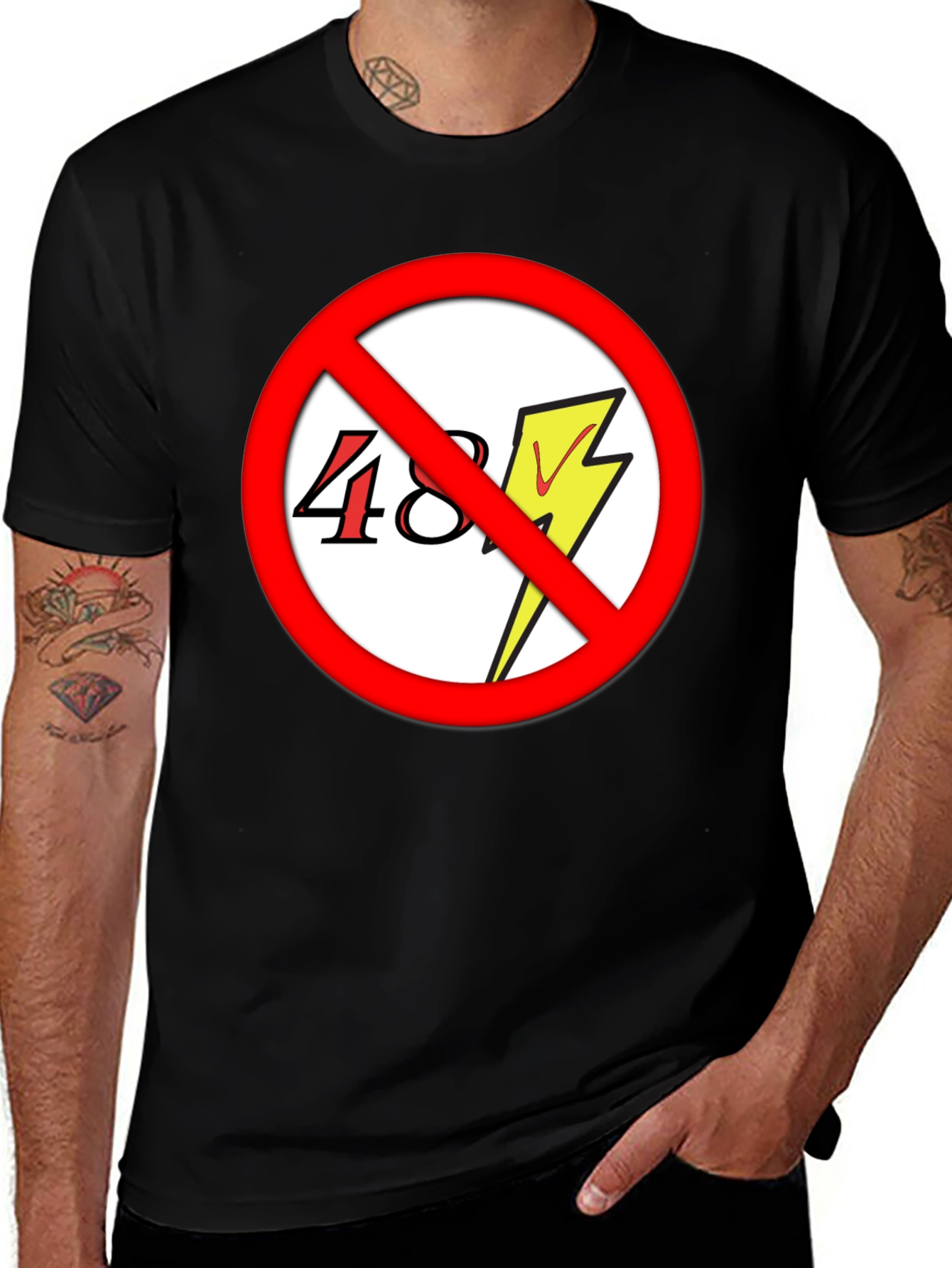 Variant 19 of Anti-48 Laws Black Graphic Tee