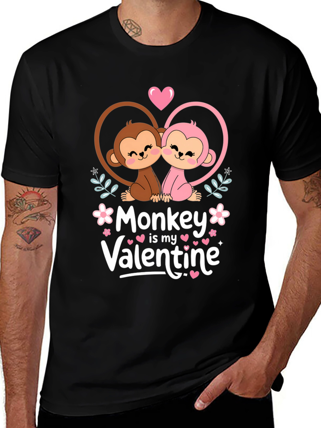 Monkey Valentine's Day T-Shirt