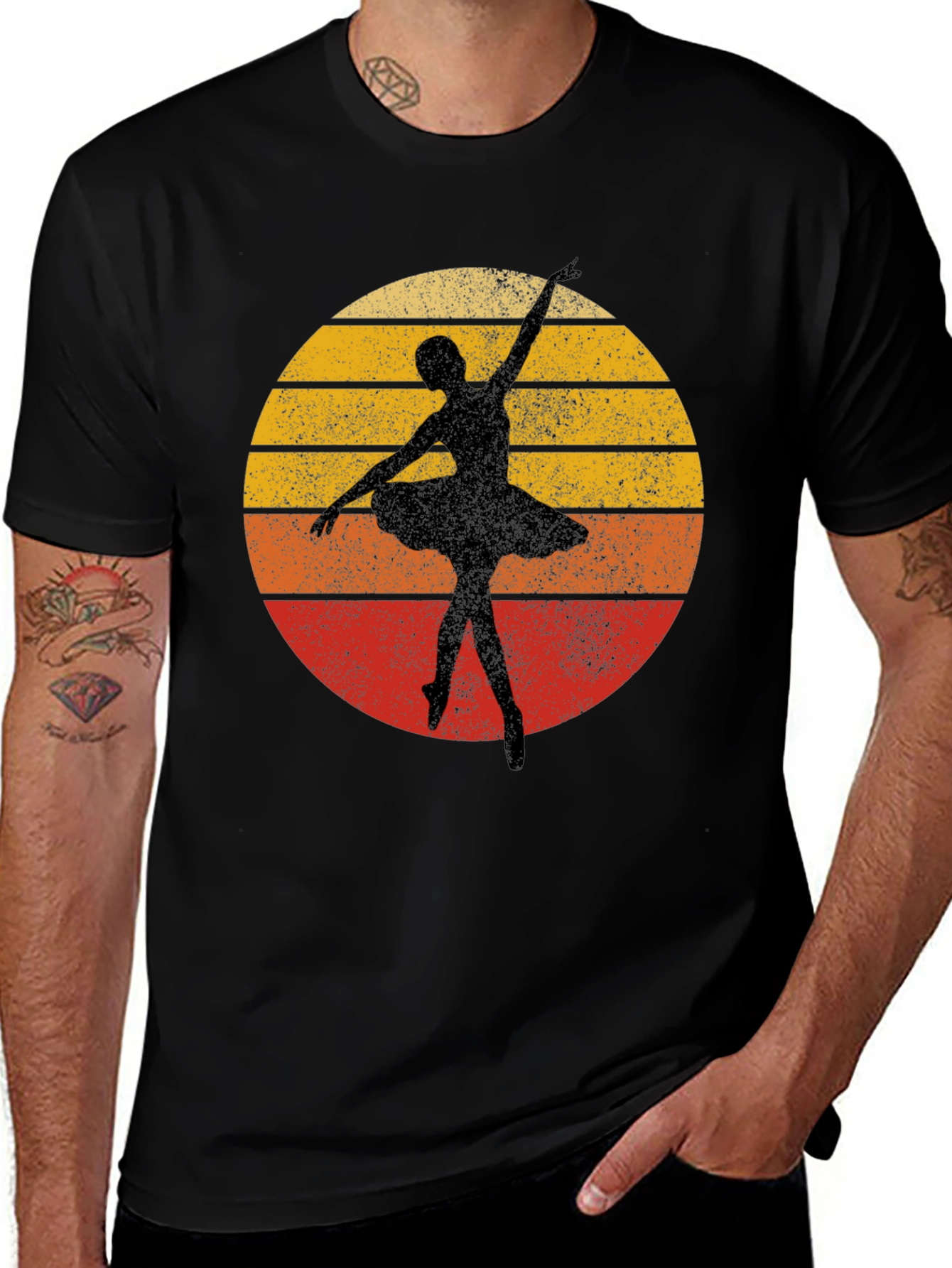Variant 30 of Ballerina Sunset T-Shirt - Retro Dance Tee