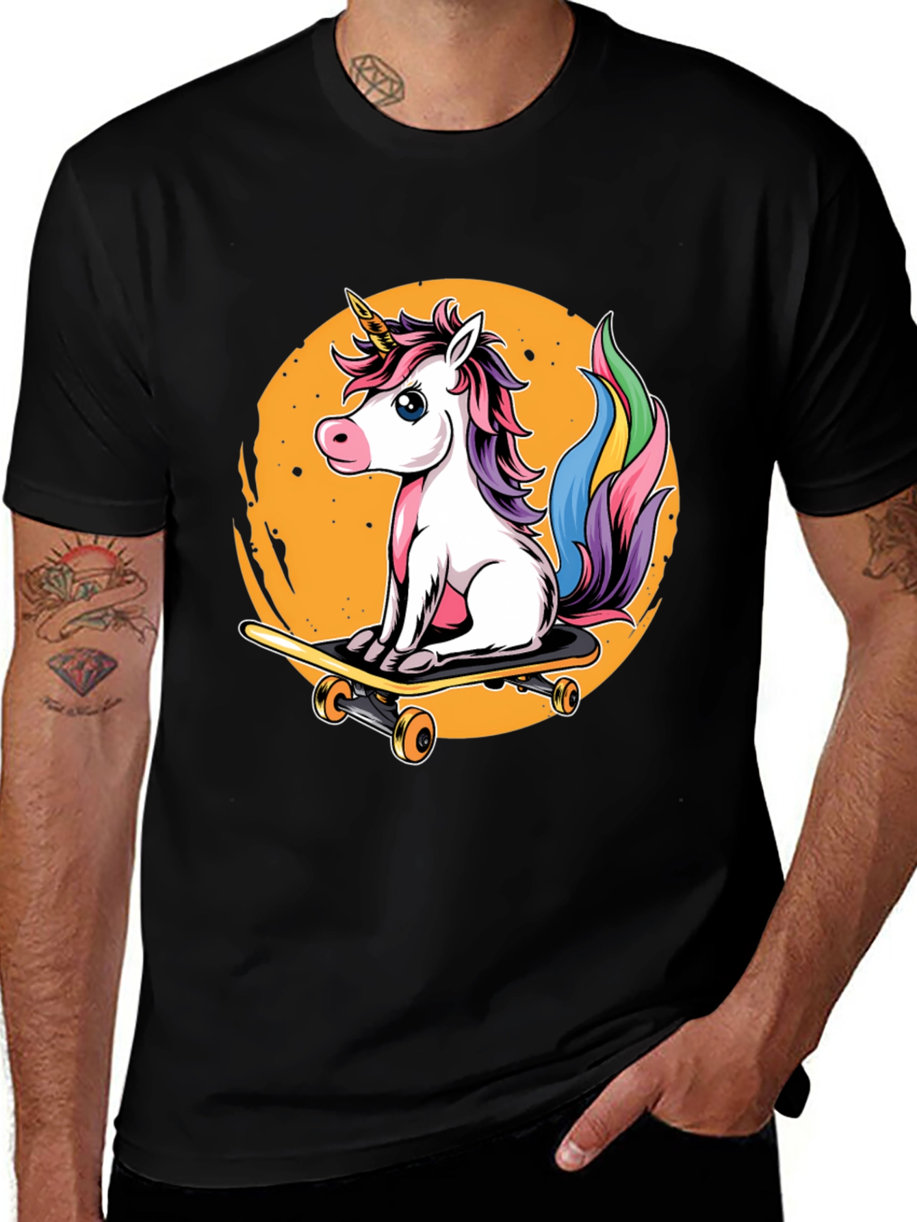 Variant 14 of Unicorn Skateboard T-Shirt - Magical Ride