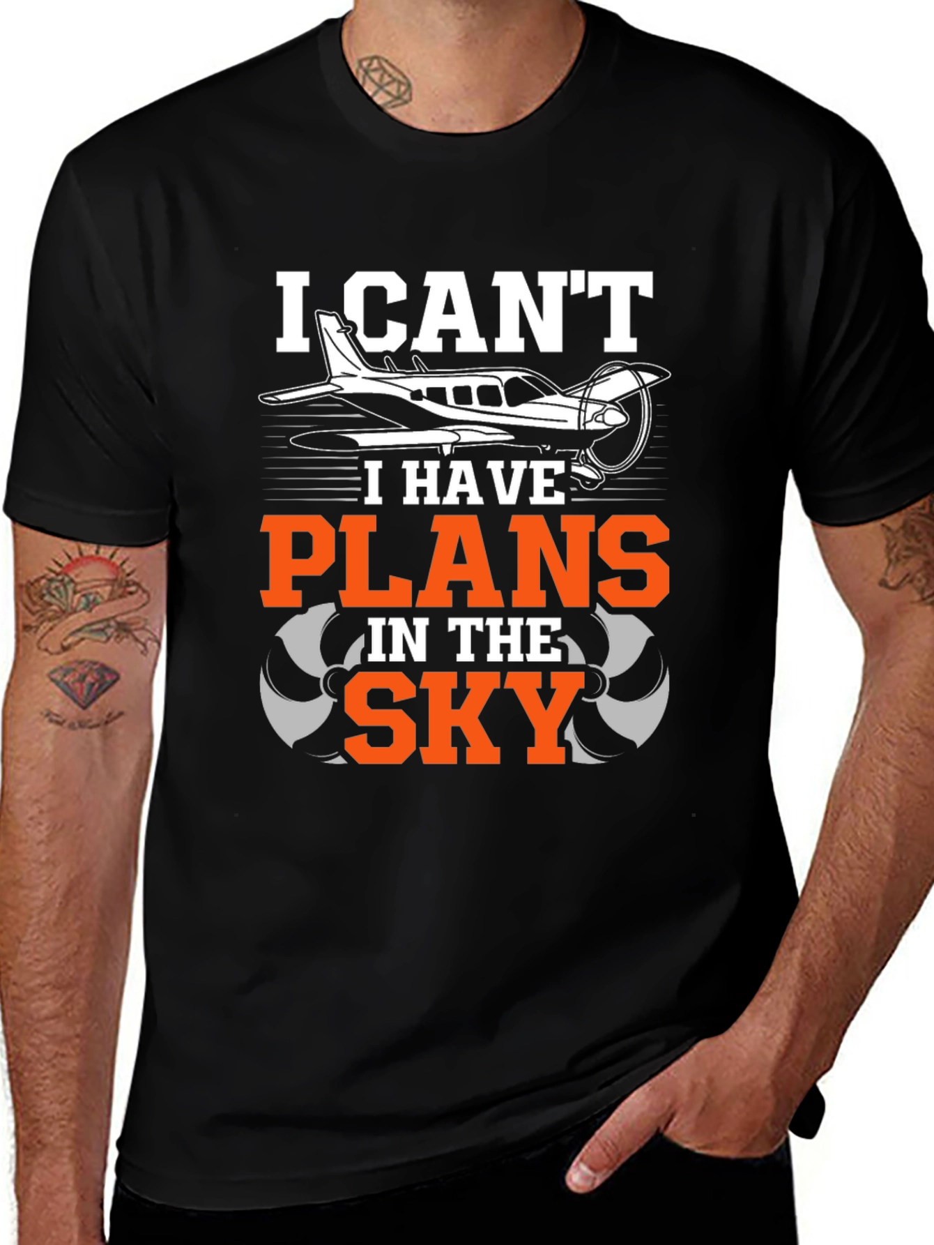 Pilot T-Shirt: I Can't, Plans in the Sky Graphic Tee