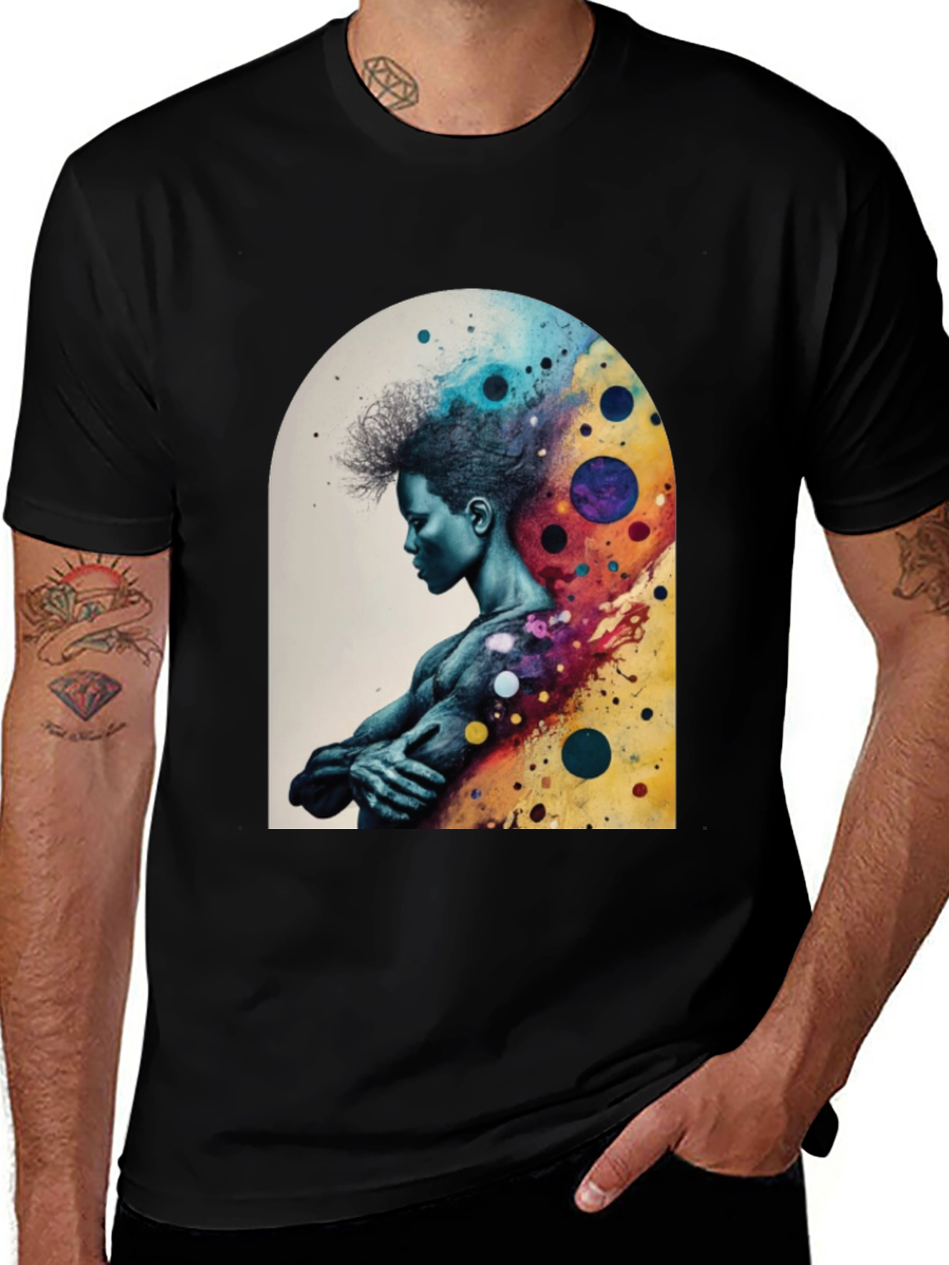 Variant 23 of Abstract Man Graphic Tee - Stylish Comfort