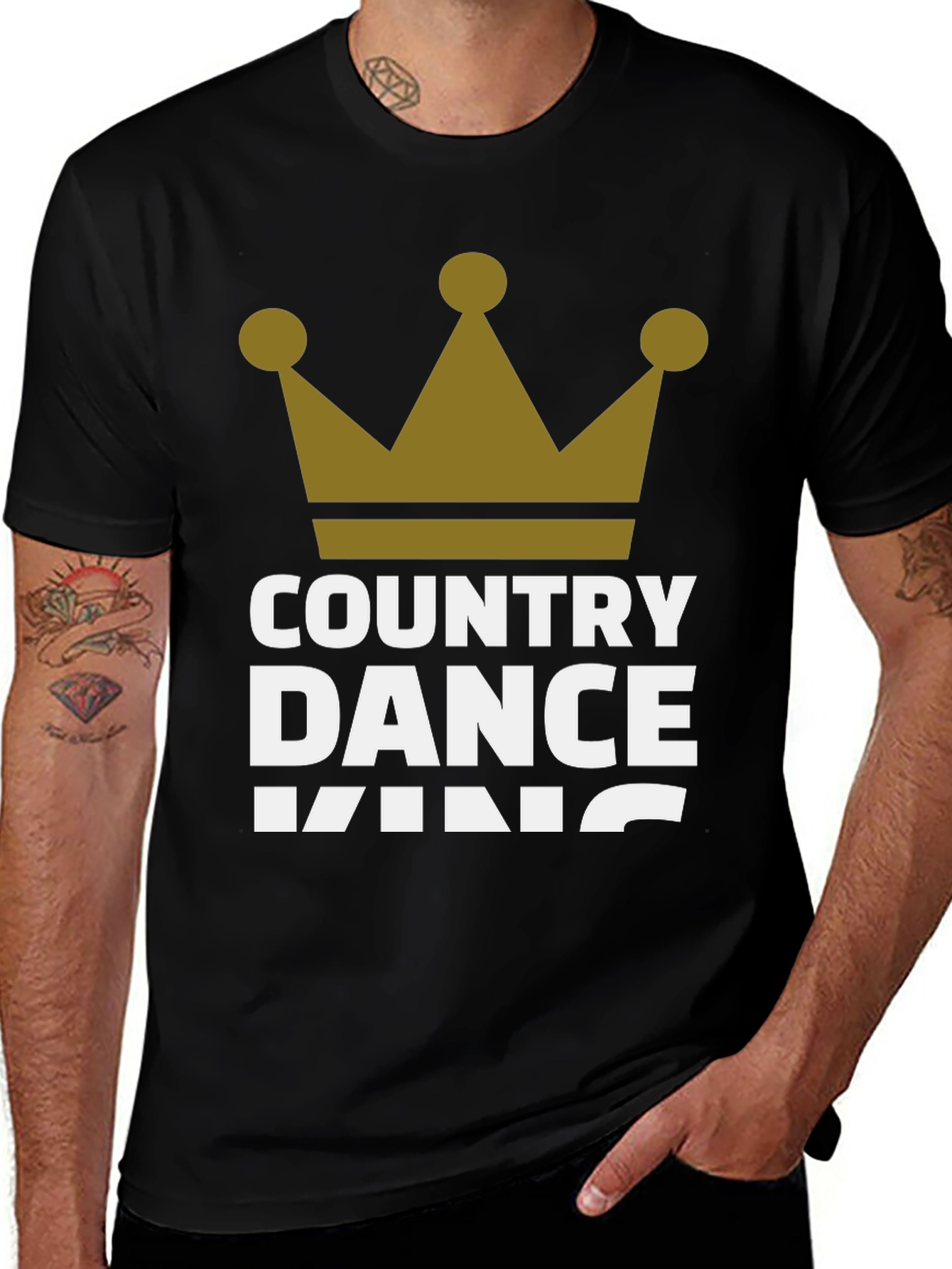 Country Dance King T-Shirt - Black