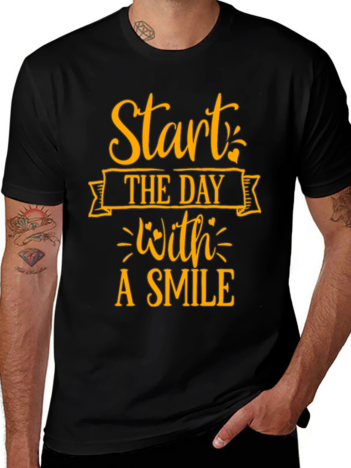 Variant 14 of Start the Day with a Smile Graphic Tee