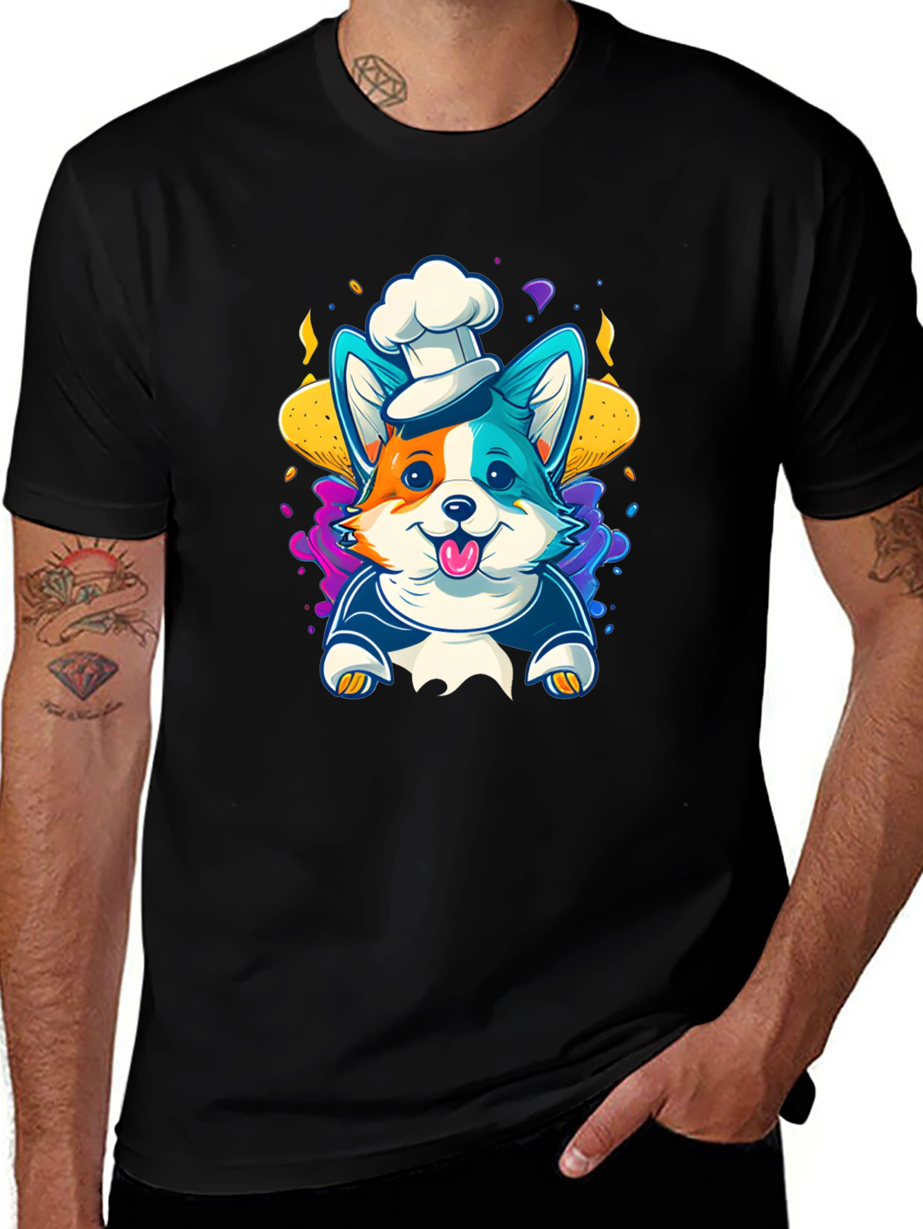 Variant 16 of Chef Corgi T-Shirt - Cartoon Dog Cook