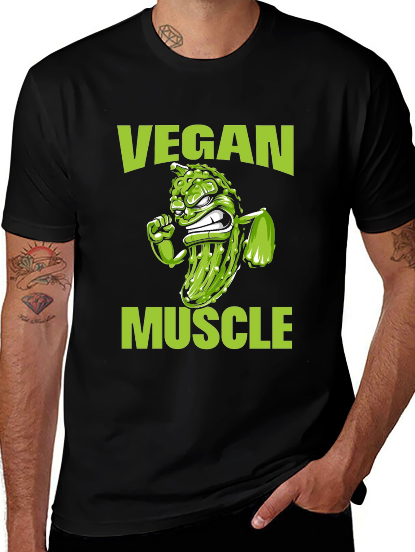 Variant 5 of Vegan Muscle T-Shirt - Funny Vegetarian Gym Tee