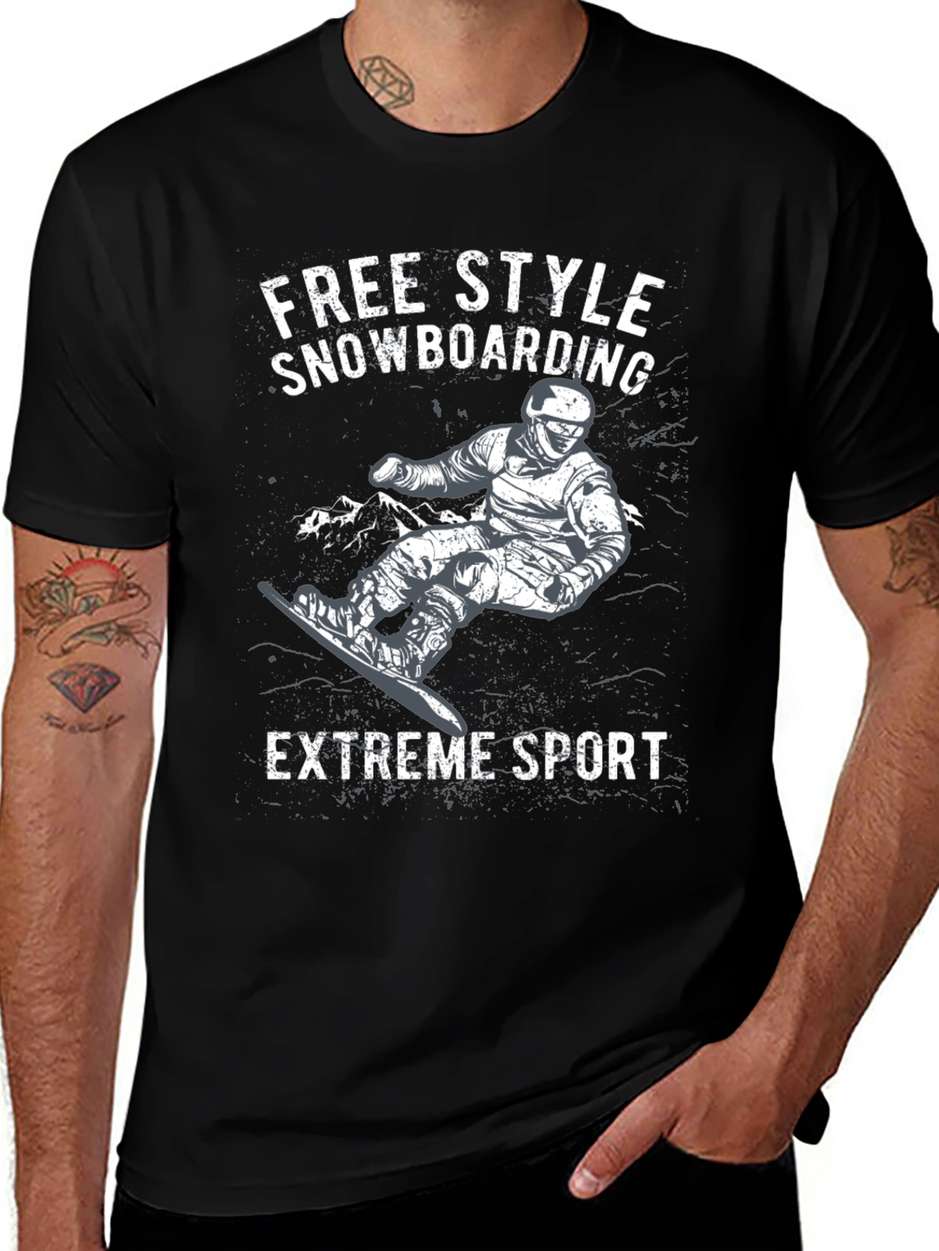 Variant 17 of Freestyle Snowboarding Extreme Sport T-Shirt