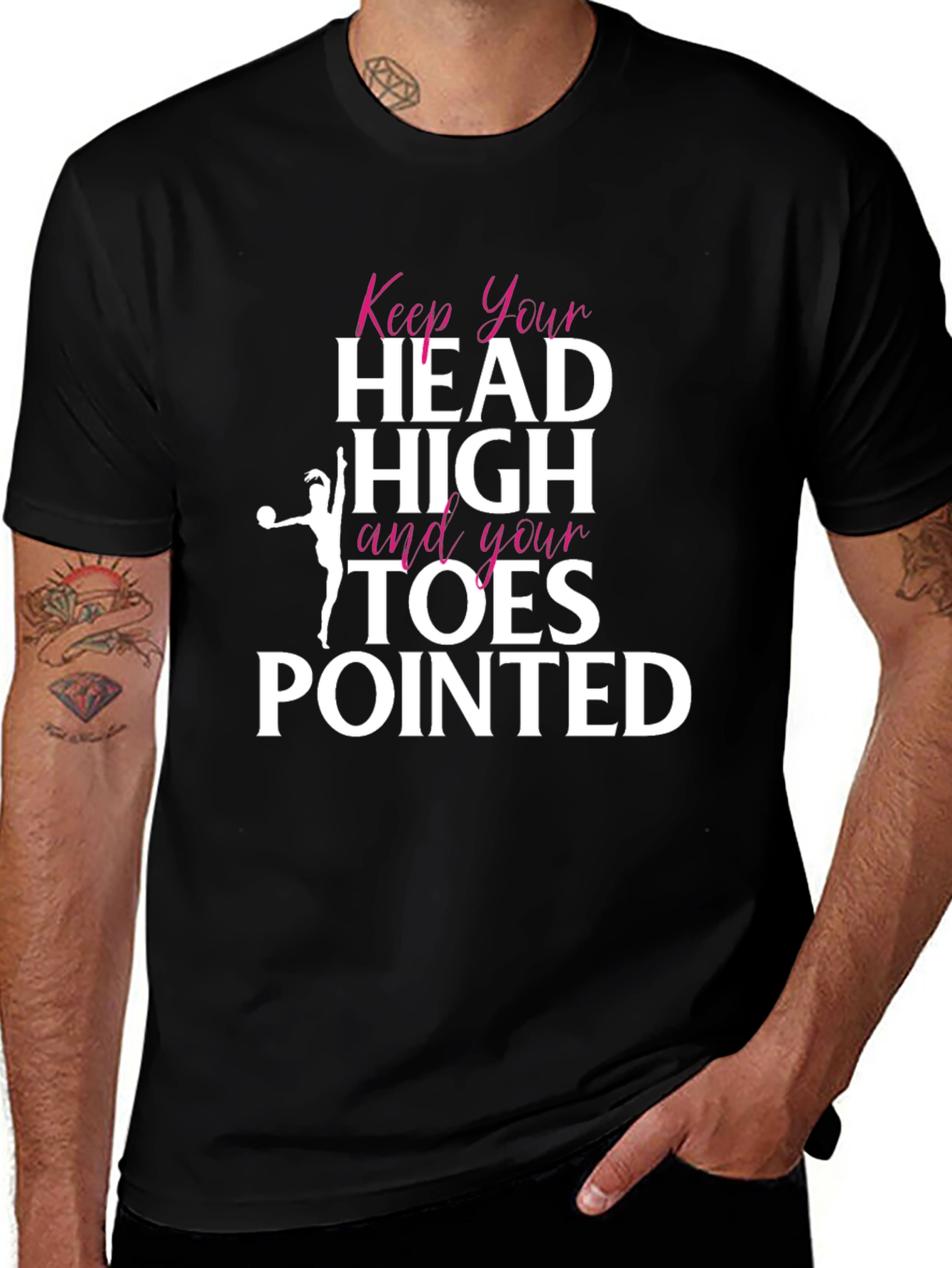 Variant 13 of Keep Your Head High Gymnastics Graphic Tee