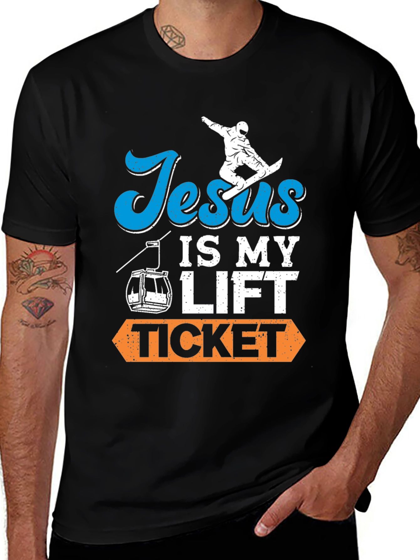 Variant 30 of Jesus is My Lift Ticket Graphic Tee