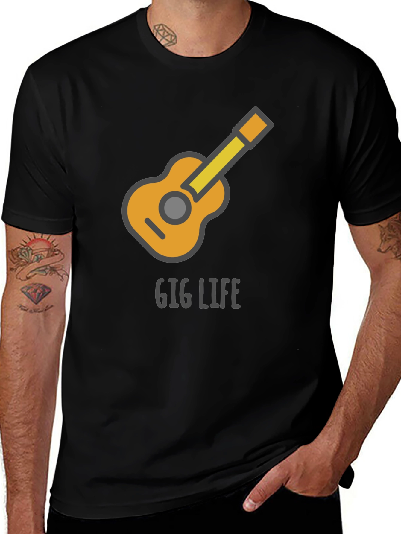 Variant 9 of Gig Life Guitar T-Shirt - Musician Graphic Tee