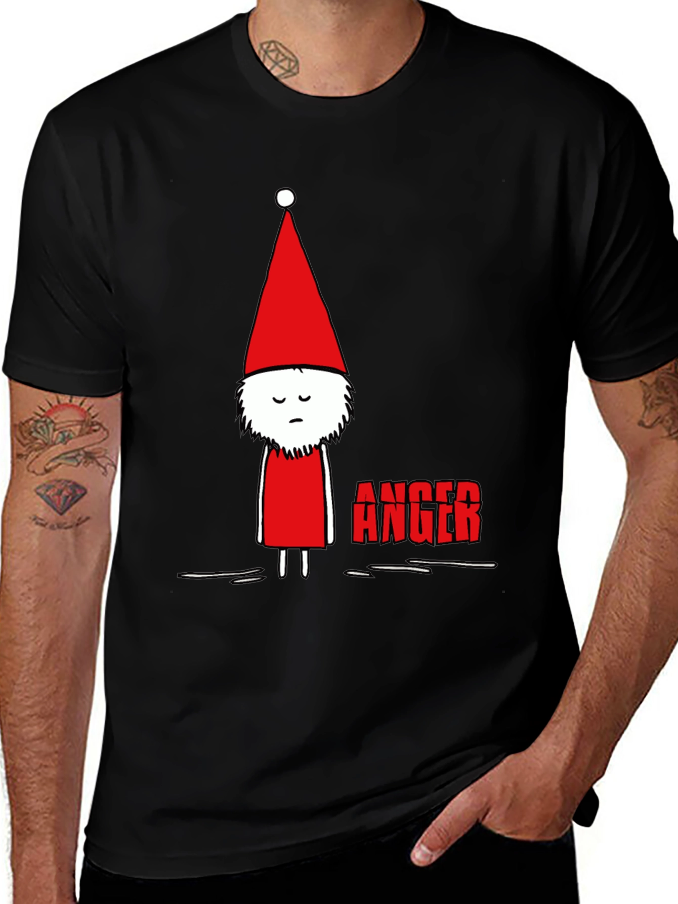 Anger Gnome Graphic Tee - Black