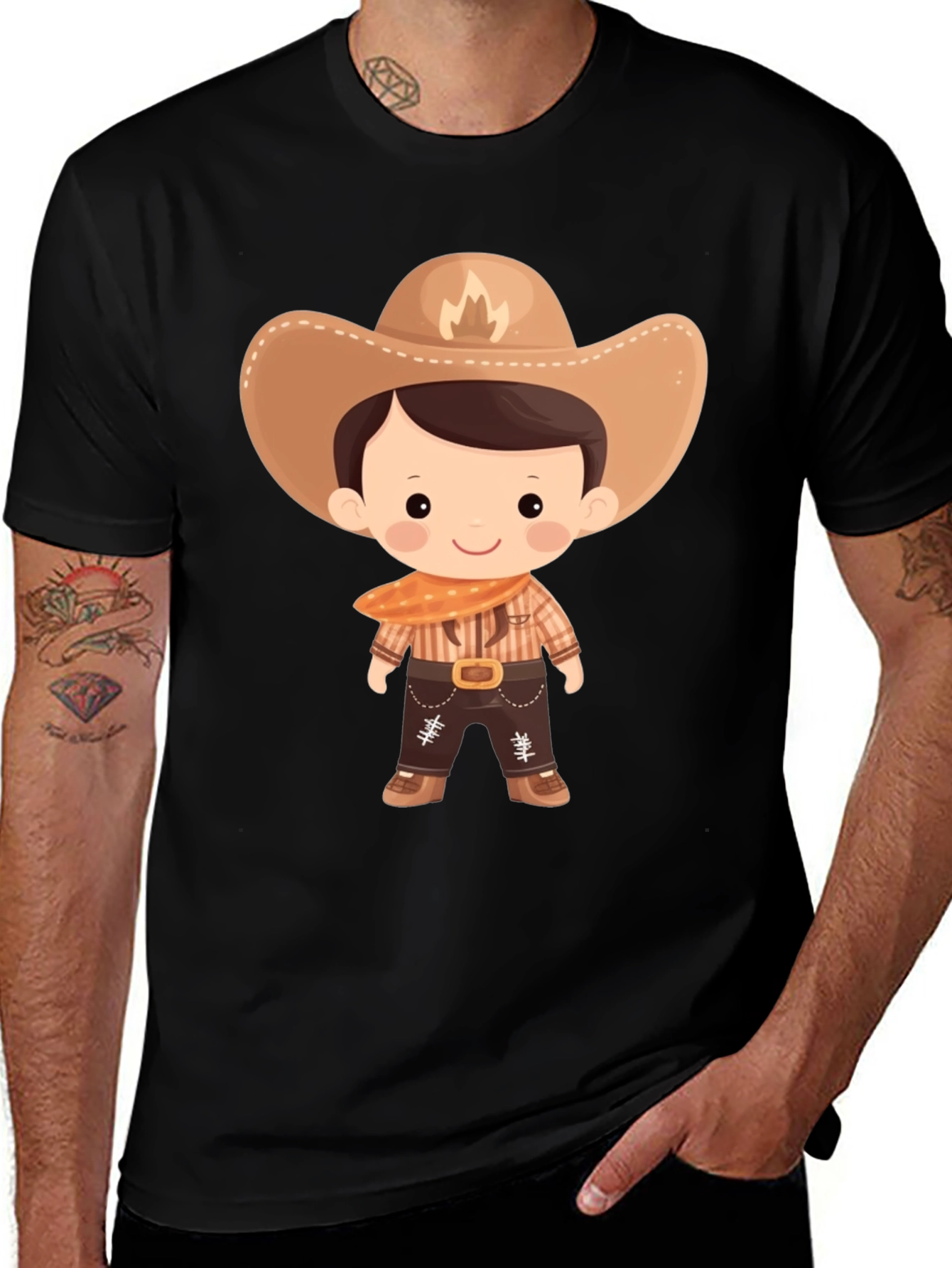Variant 14 of Cowboy Cartoon Graphic T-Shirt