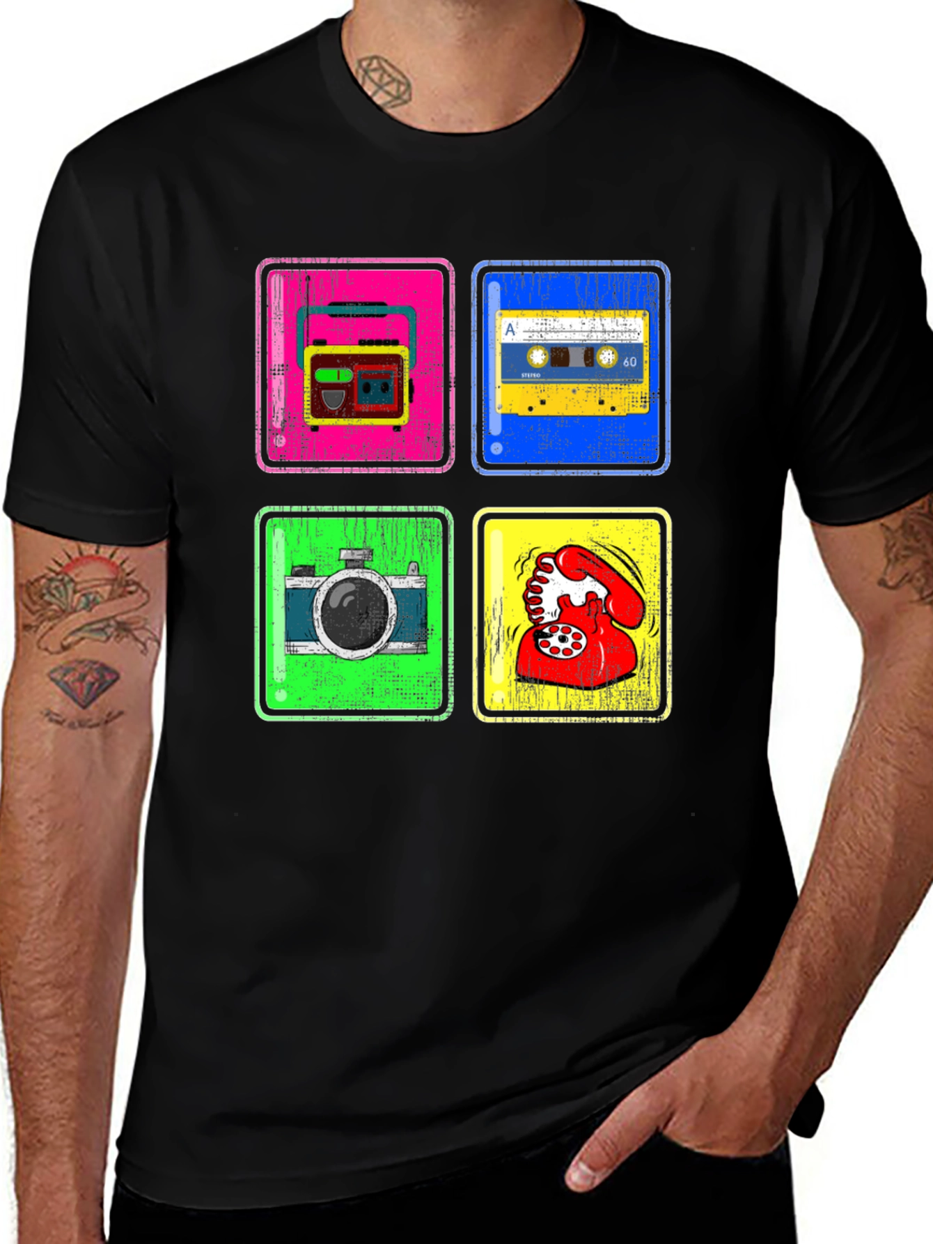 Variant 9 of Retro Tech T-Shirt - Vintage Media Icons