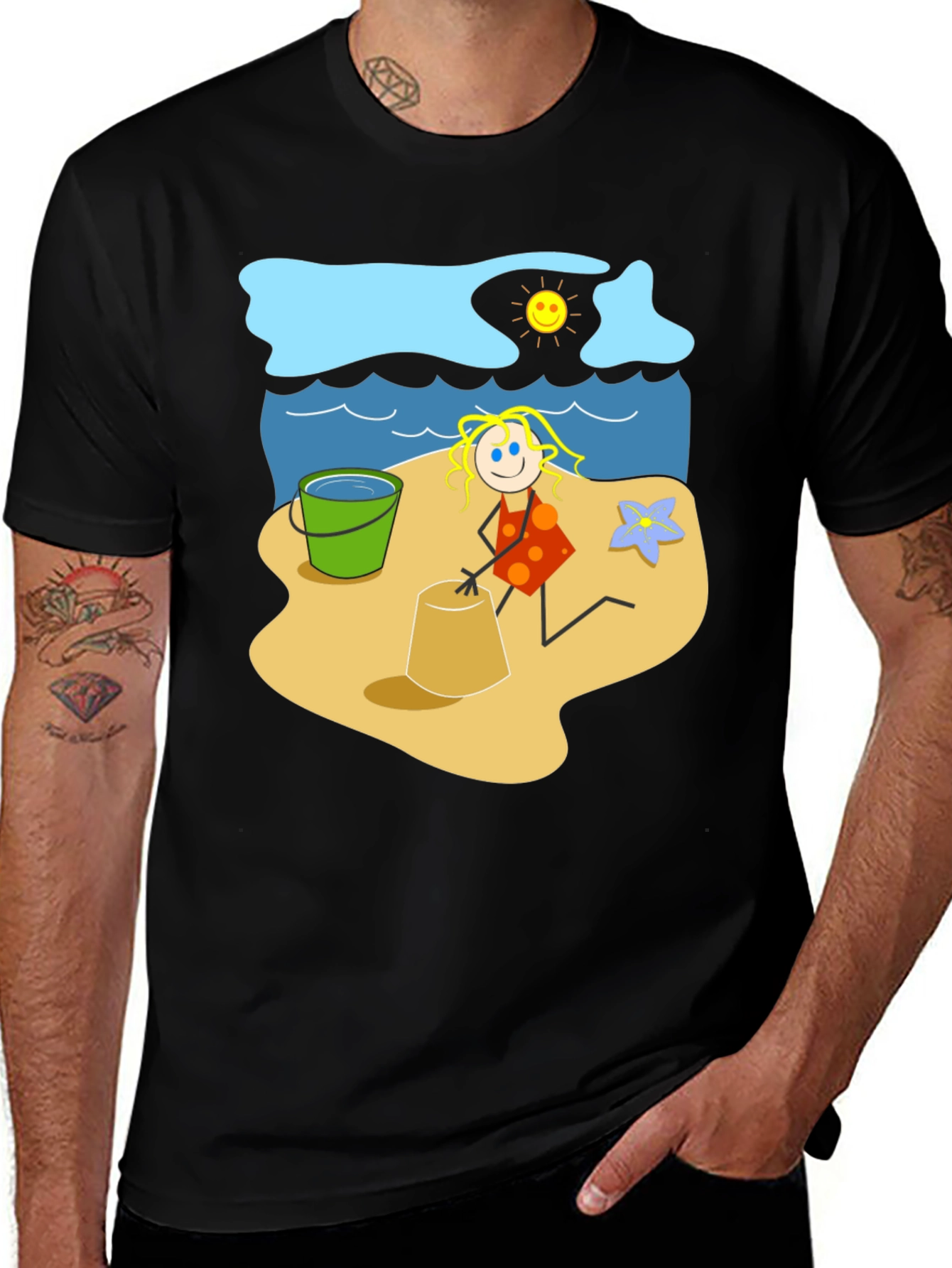 Variant 19 of Fun Beach Day Graphic Tee - Unisex