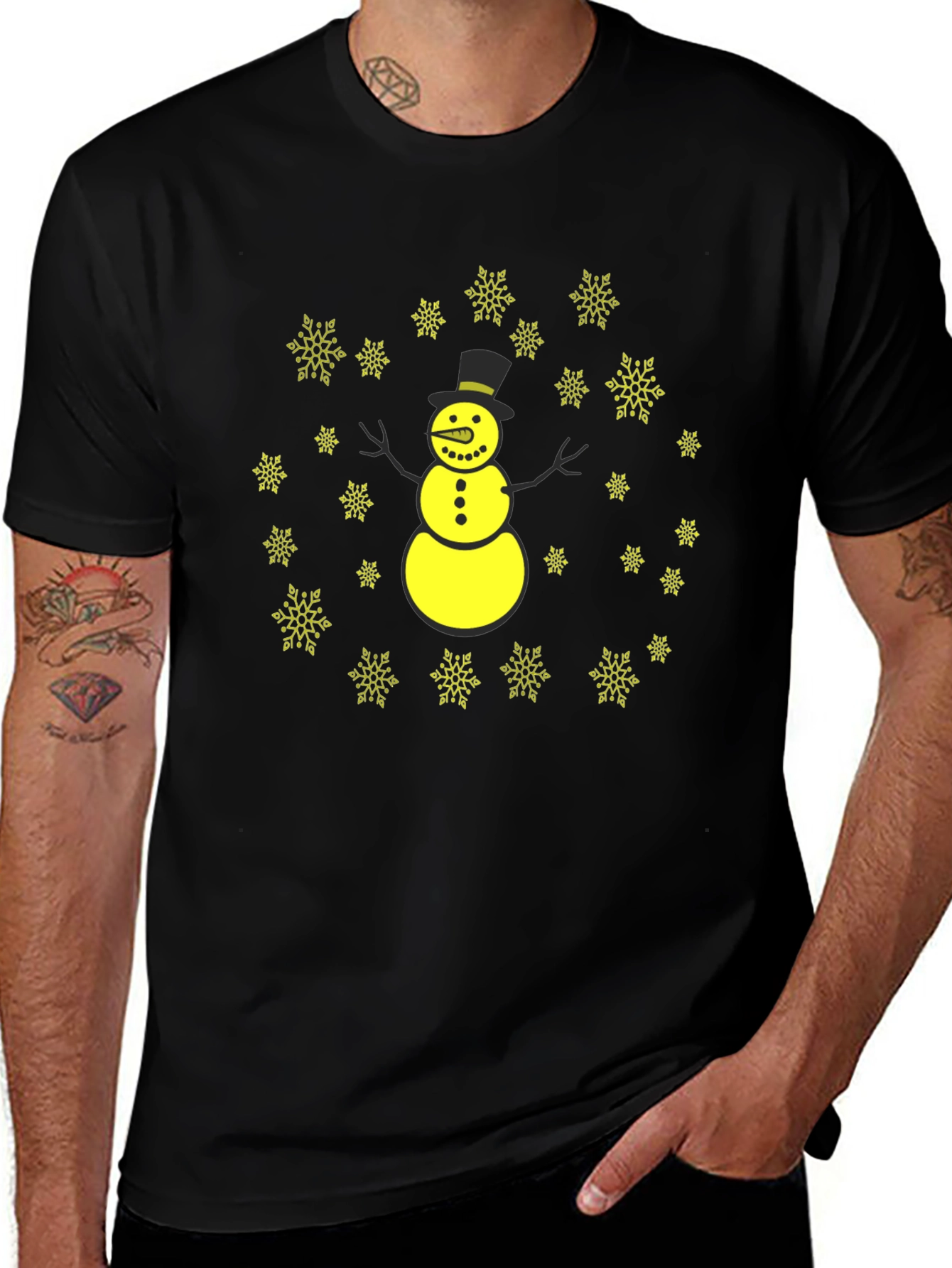 Variant 12 of Snowman Snowflake Graphic Tee