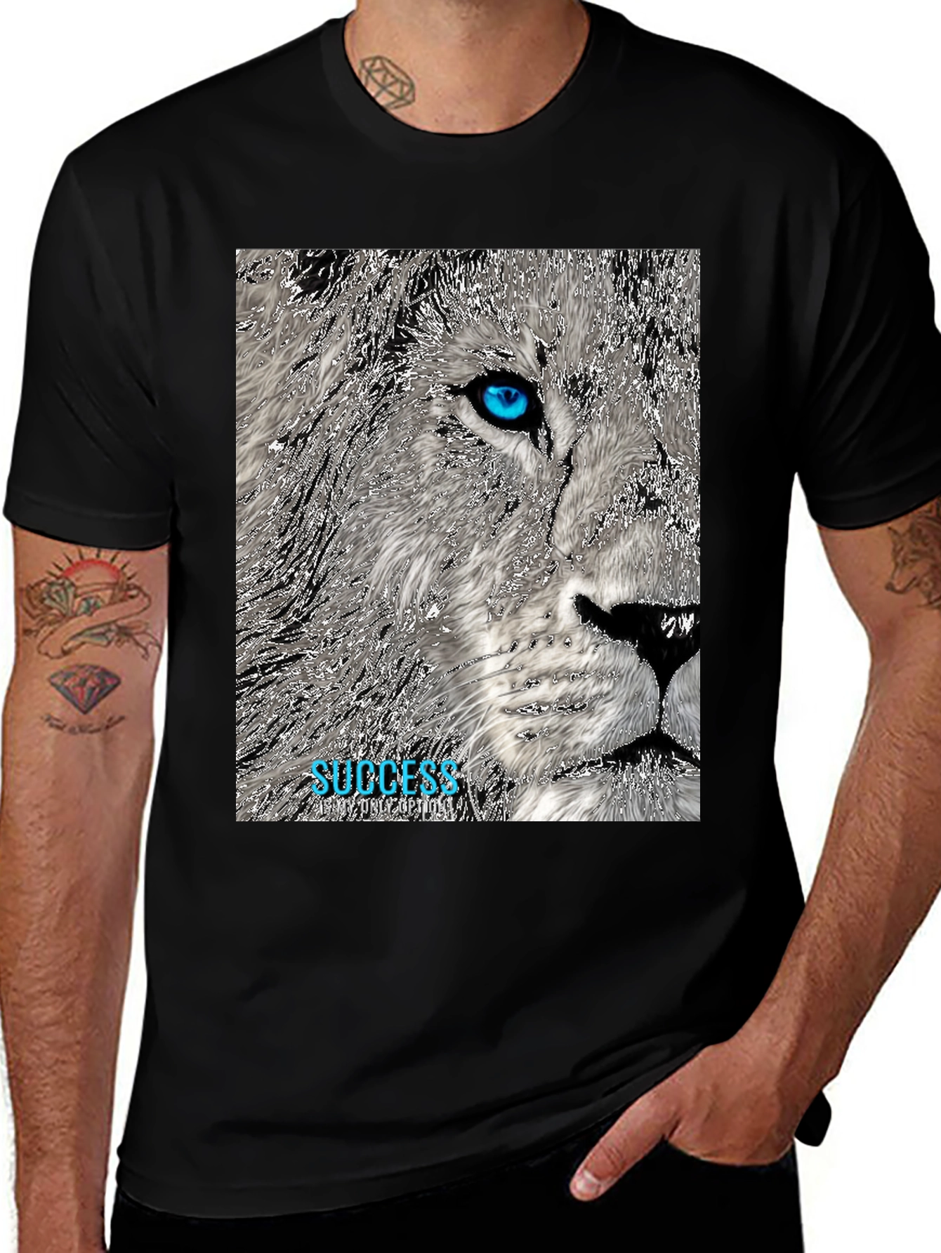 Variant 2 of Lion Success Graphic Tee - Black