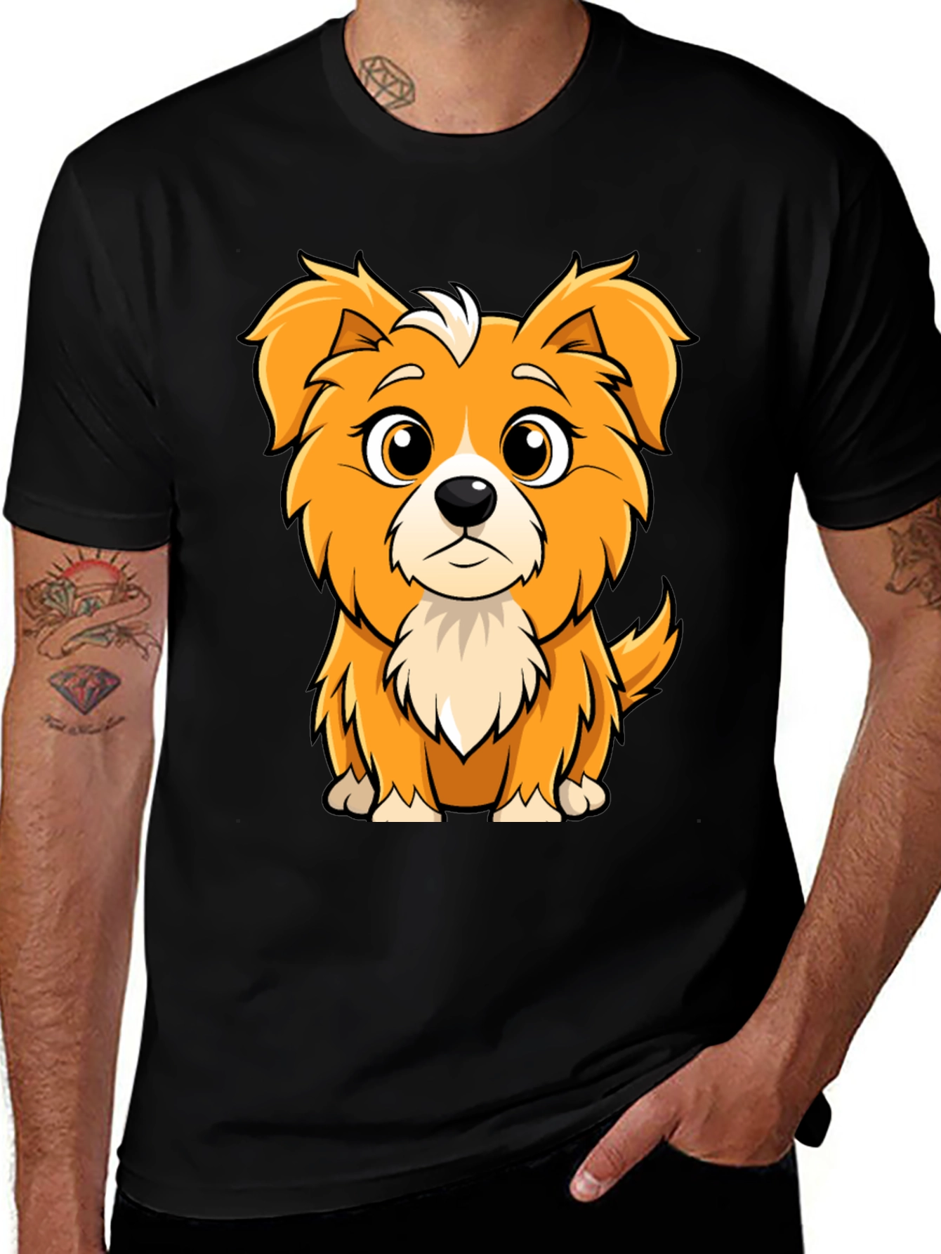 Variant 18 of Cute Cartoon Dog Graphic Tee - Soft Cotton Blend