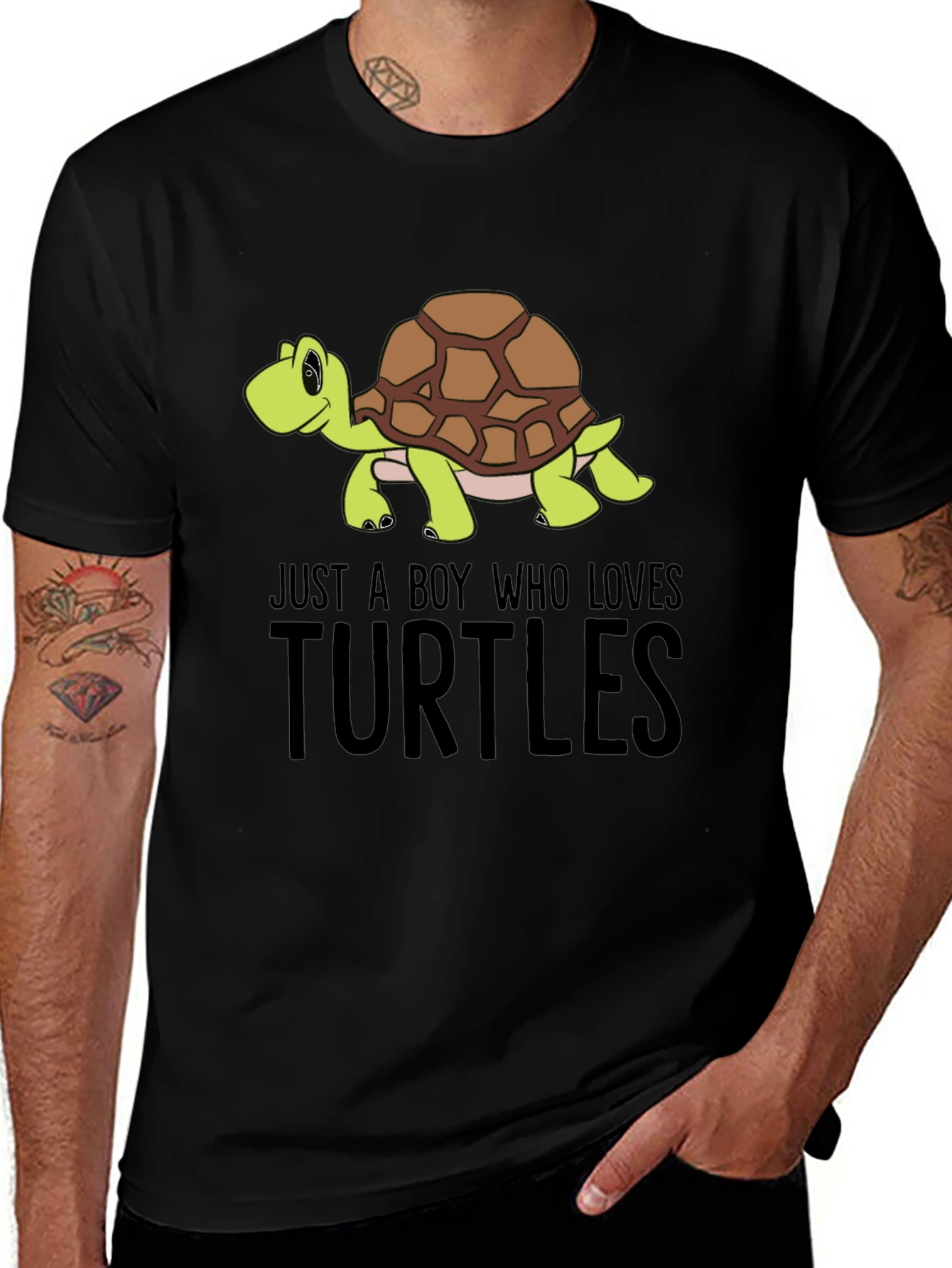 Variant 12 of Boy's "Just a Boy Who Loves Turtles" T-Shirt