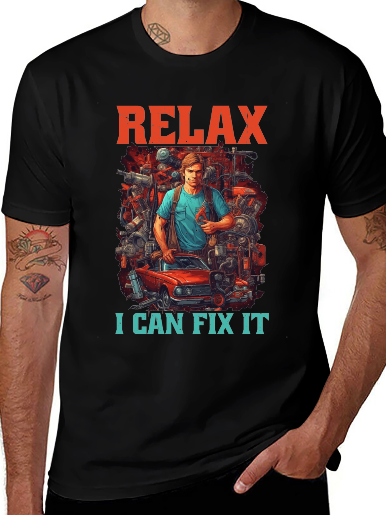 Variant 26 of Relax, I Can Fix It T-Shirt - Mechanic Humor