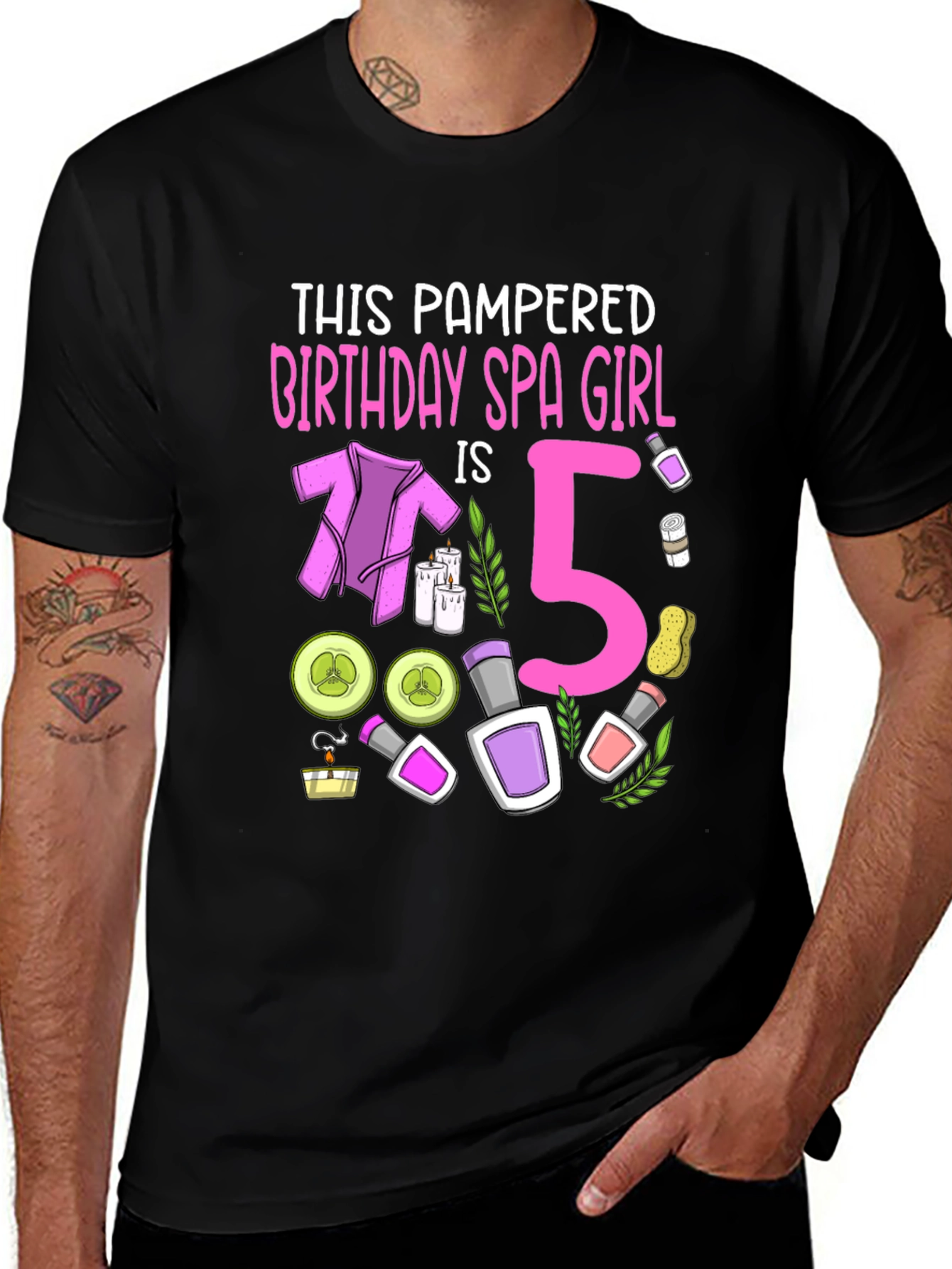 Variant 16 of Pampered Birthday Spa Girl 5 T-Shirt