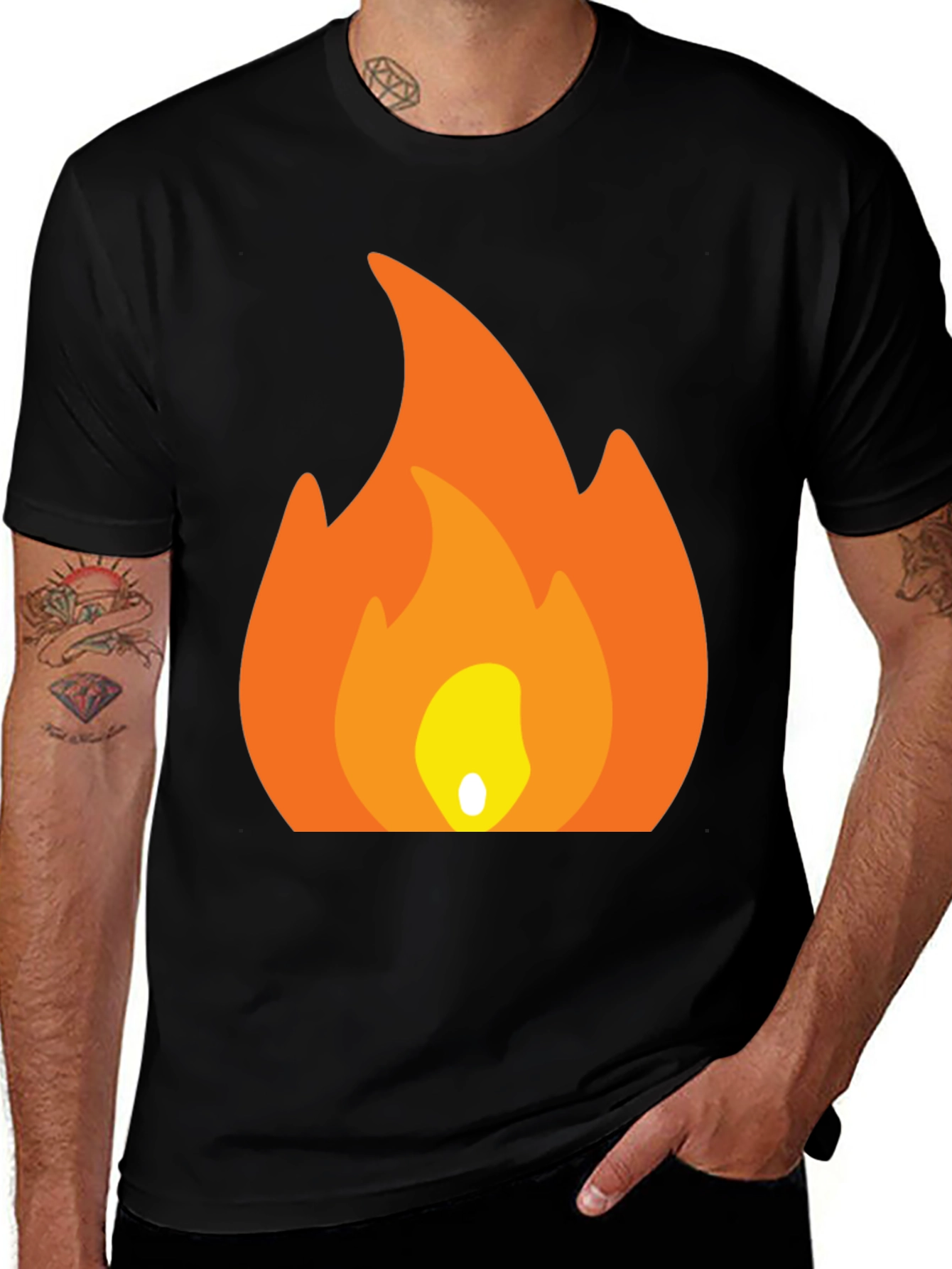 Variant 22 of Flame Graphic Black T-Shirt