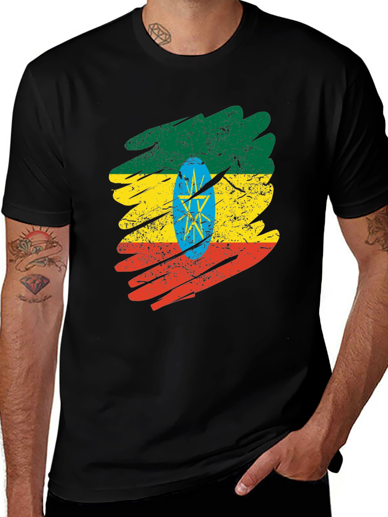 Ethiopia Flag Graphic T-Shirt