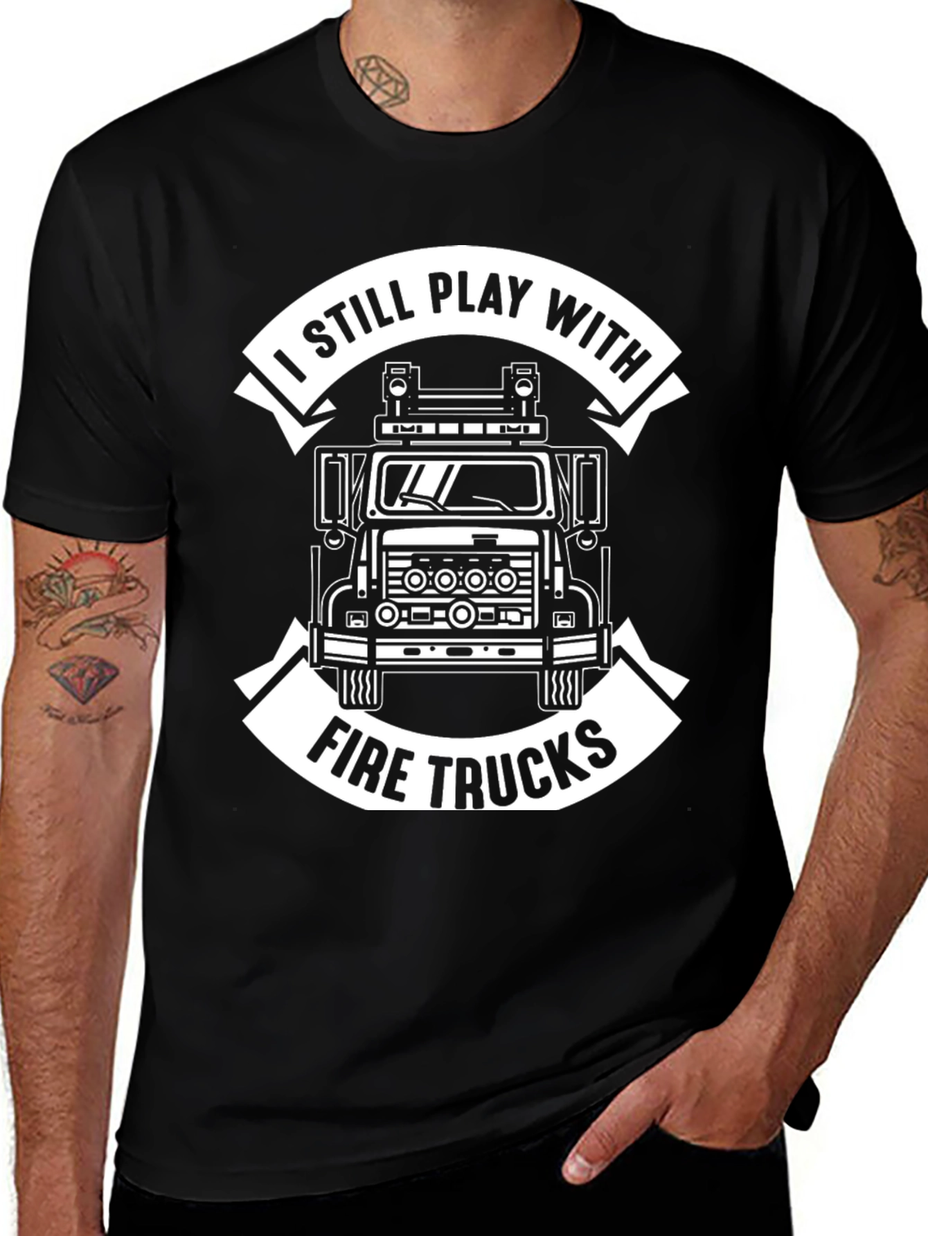 Variant 21 of Fire Truck Graphic Tee - Still Play With Fire Trucks