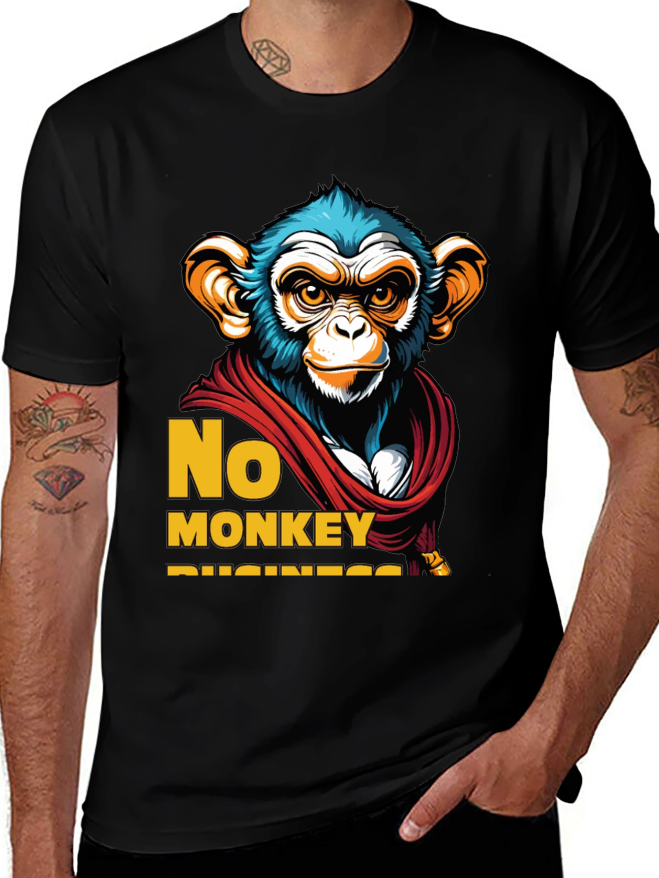 No Monkey Business Graphic T-Shirt