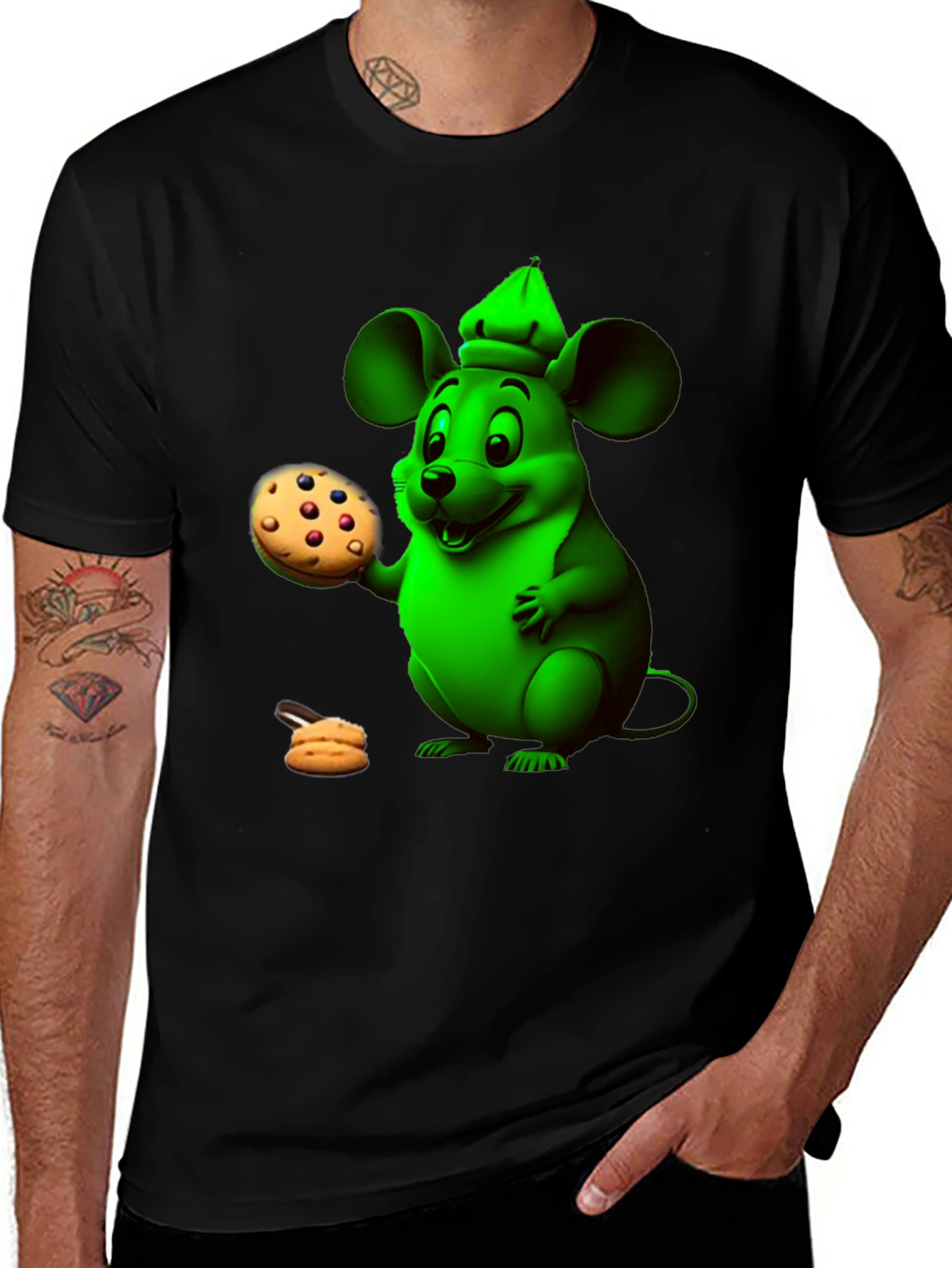 Variant 15 of Chef Mouse Cookie T-Shirt - Cute Cartoon Tee