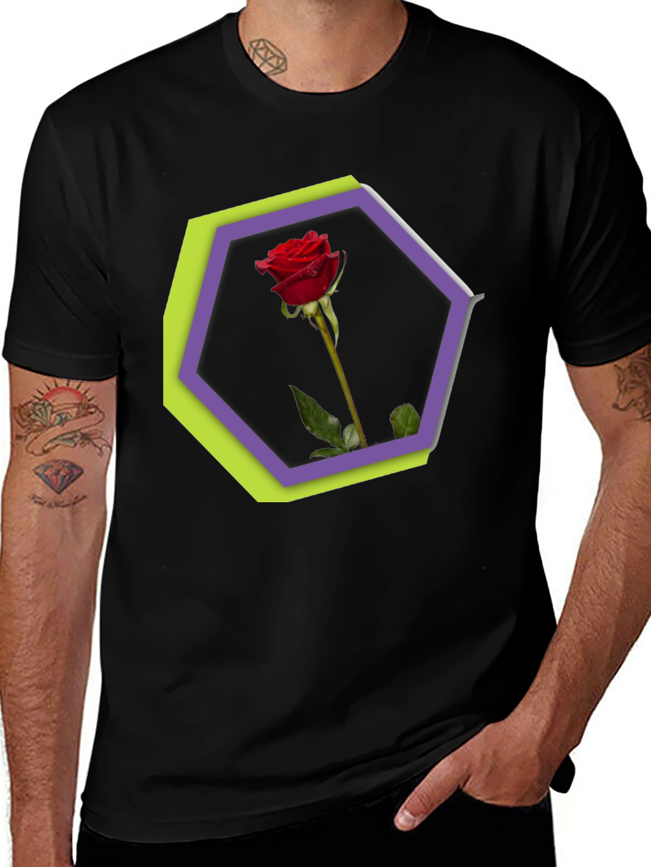 Variant 20 of Rose Graphic Tee - Stylish & Modern