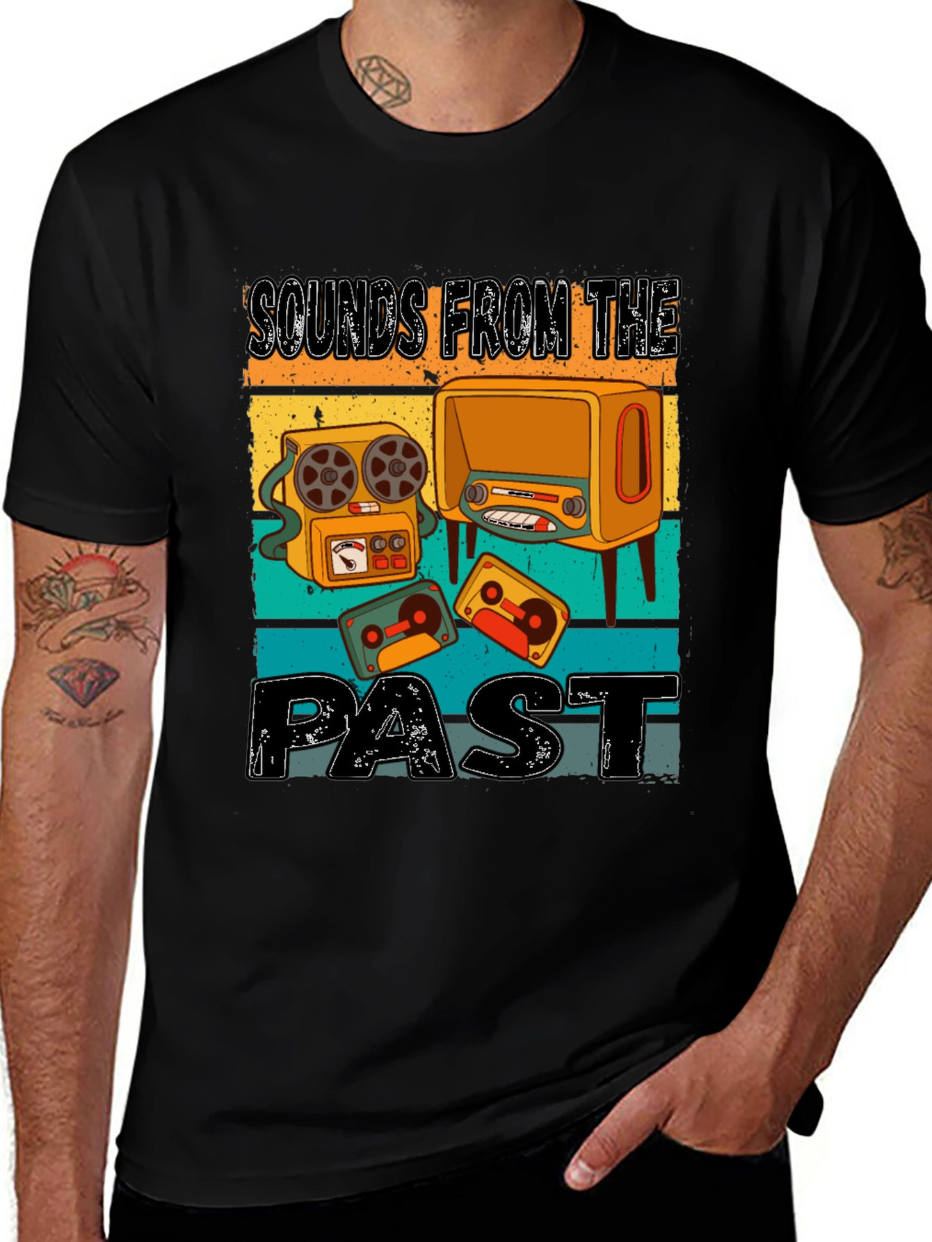 Variant 24 of Retro "Sounds From The Past" Graphic Tee