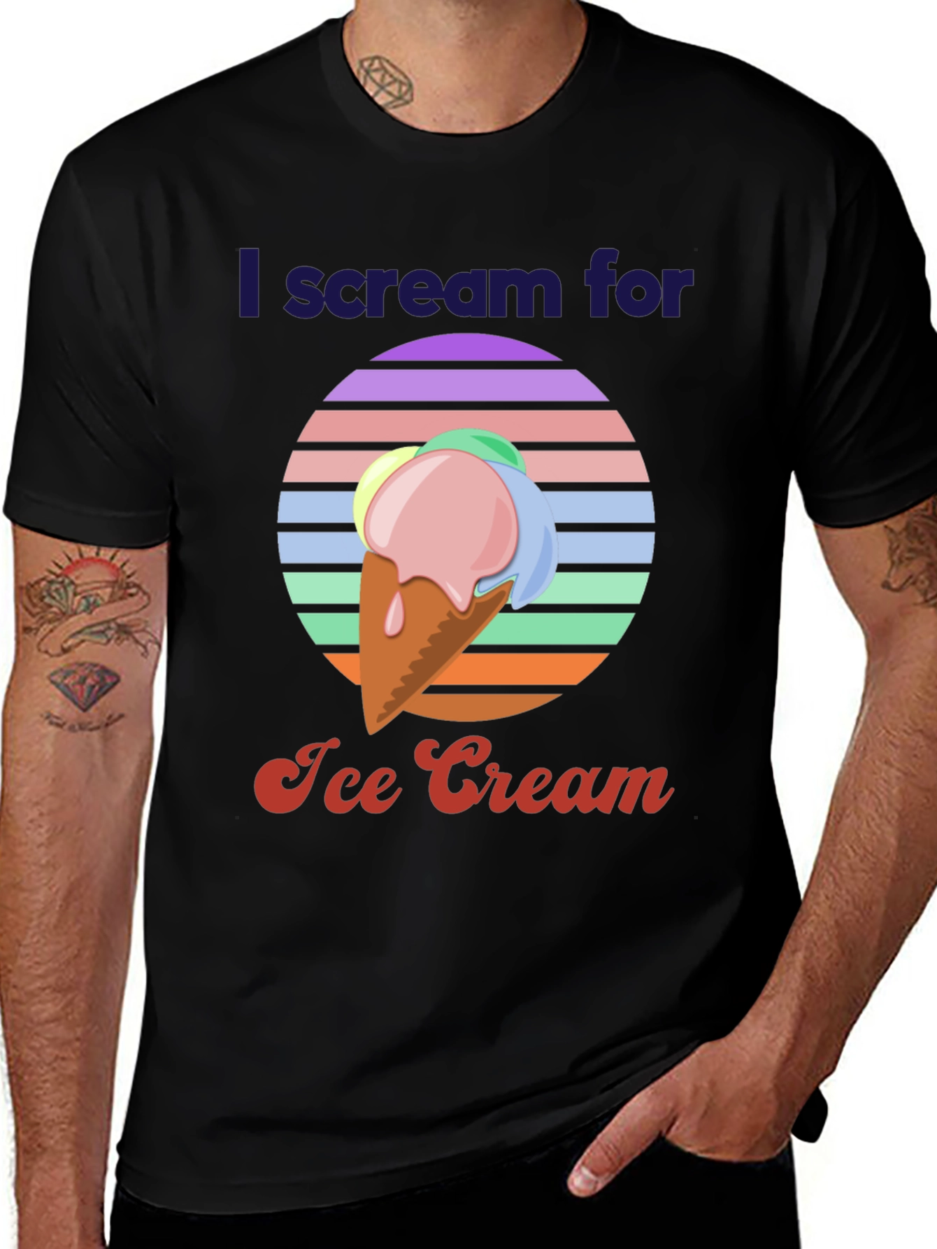 Variant 25 of I Scream For Ice Cream T-Shirt - Retro Design