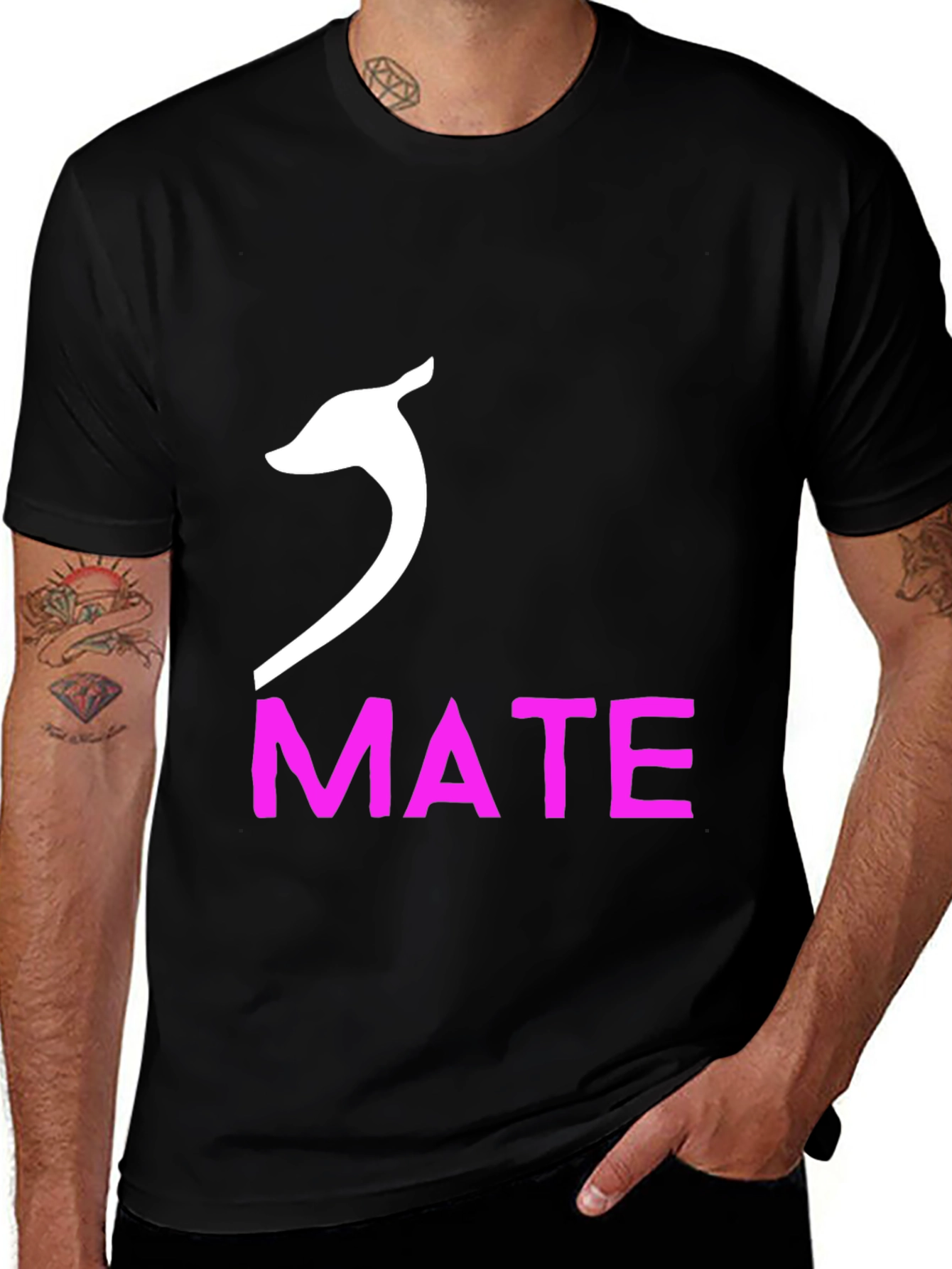 Variant 23 of Cute Mate T-Shirt, Black Novelty Tee