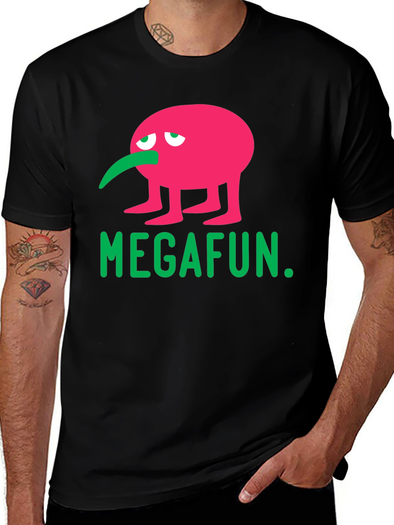 Variant 25 of MEGAFUN Pink Character Graphic T-Shirt
